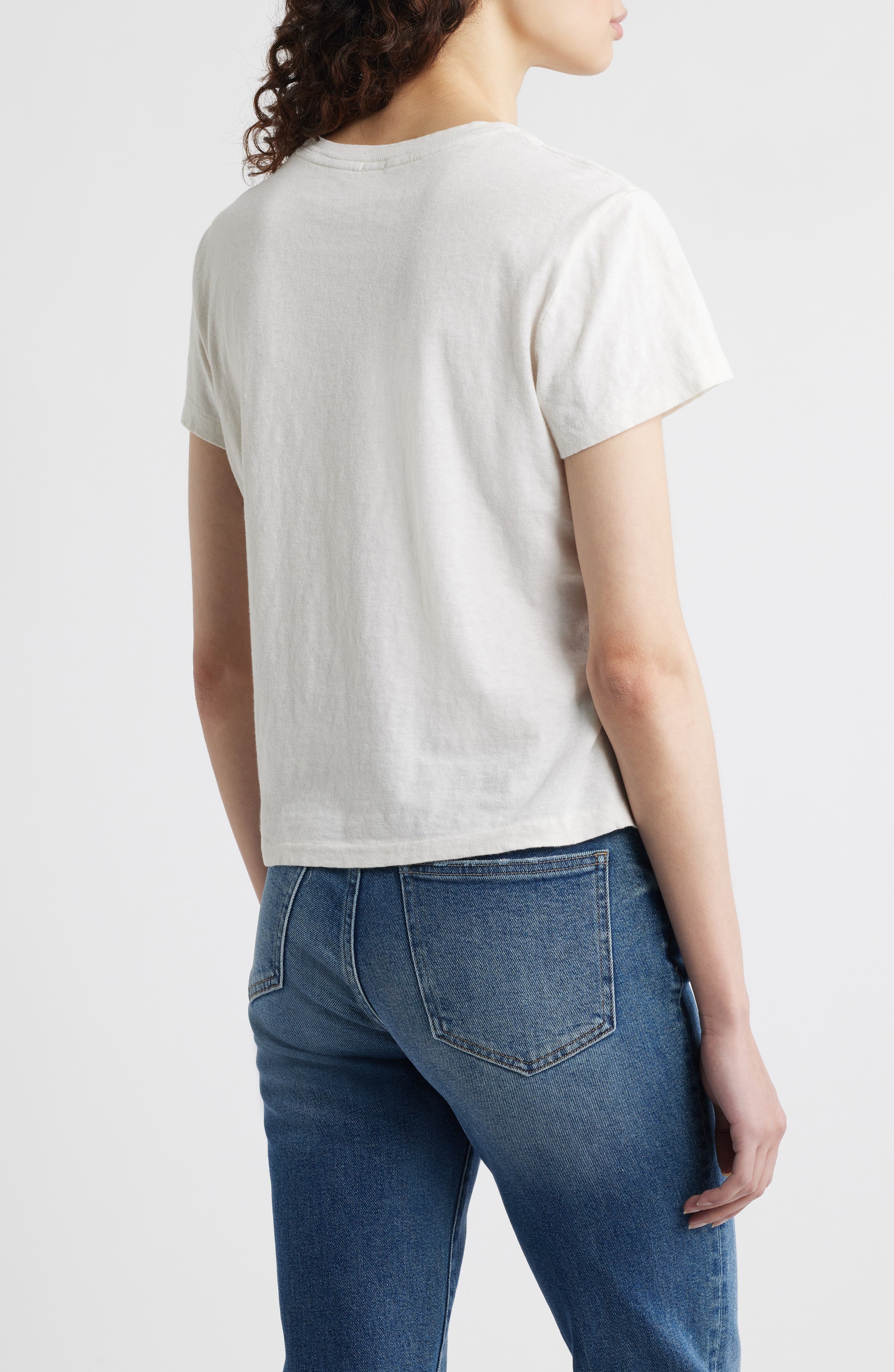 Re/Done Cherry Auto Club Cotton Graphic T-Shirt in Vintage White at Nordstrom - 2