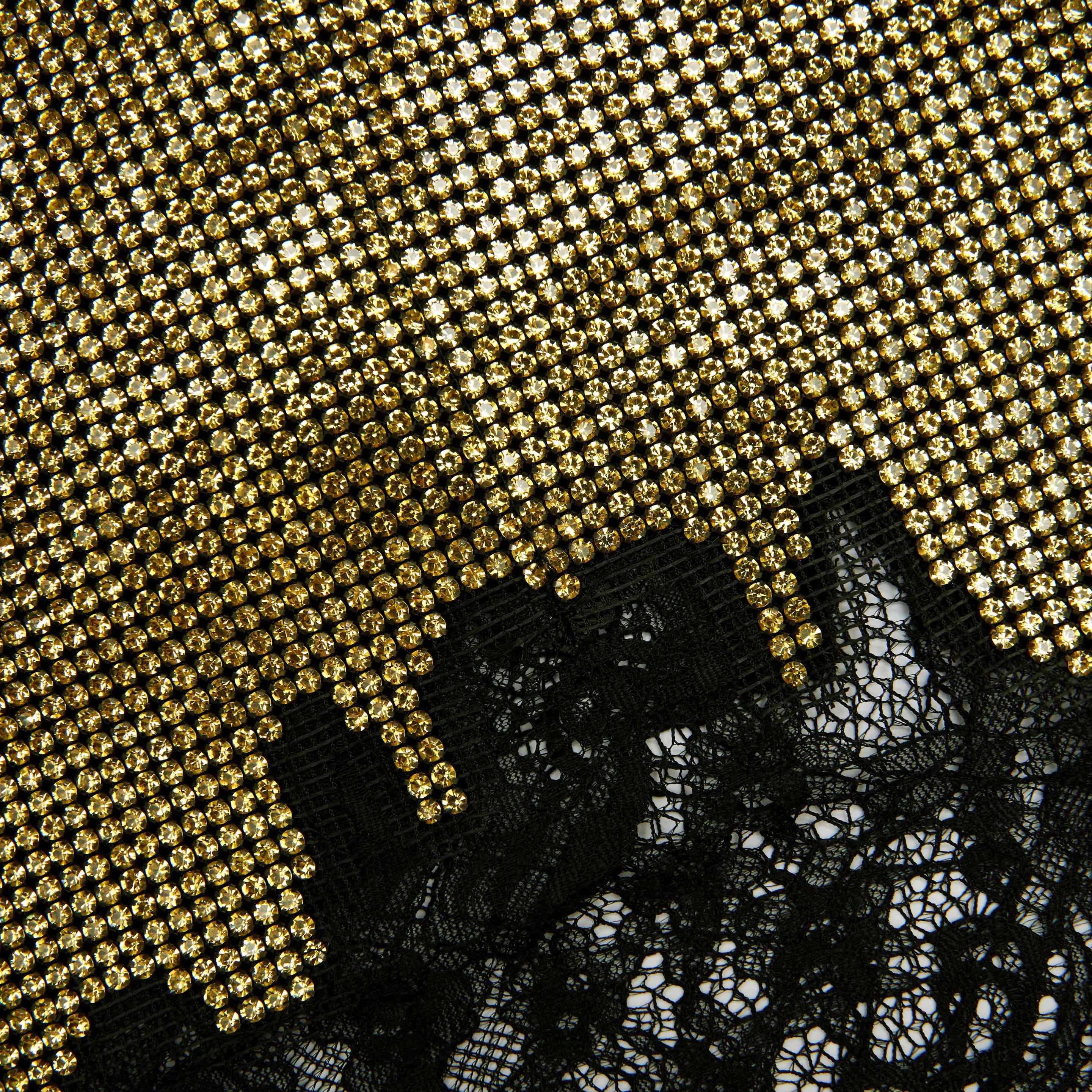 Champagne Crystal Chainmail Top - 5