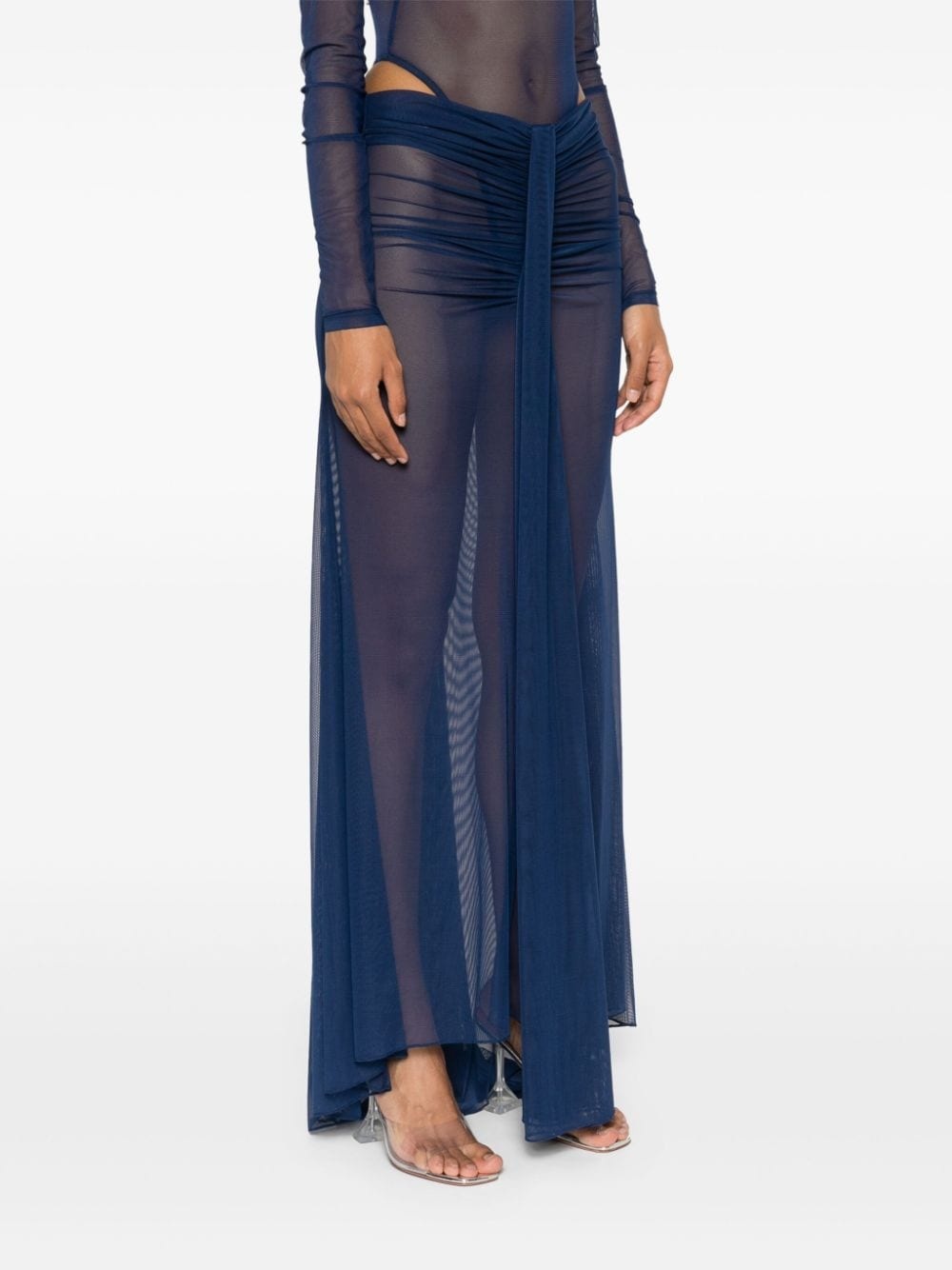 draped maxi skirt - 3