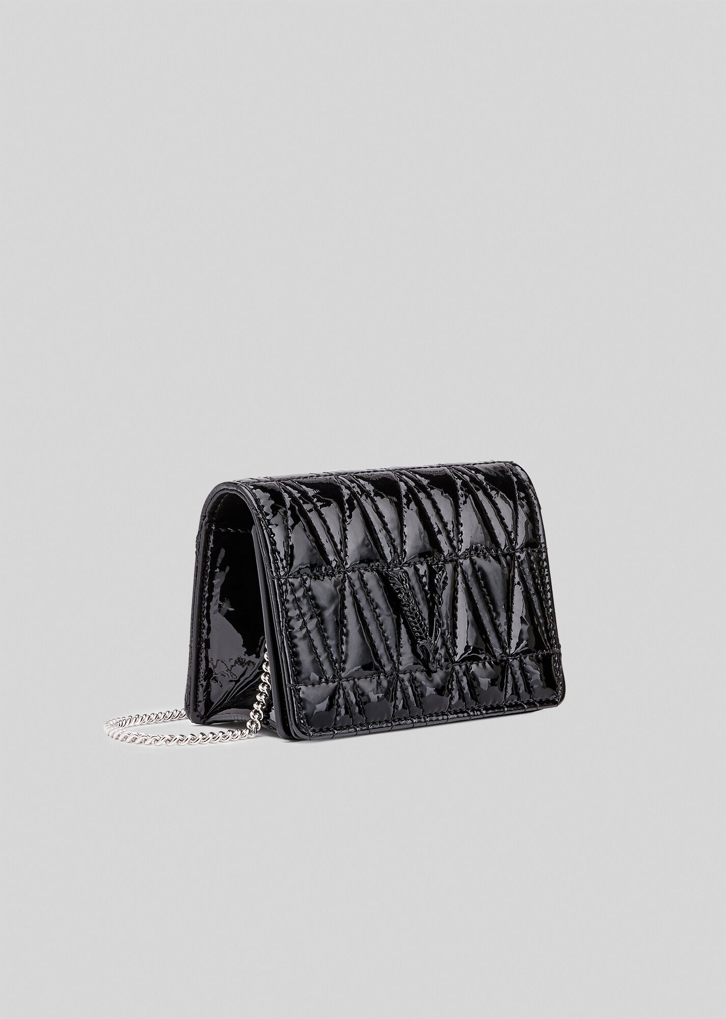 Virtus Quilted Naplak Small Chain Wallet - 3