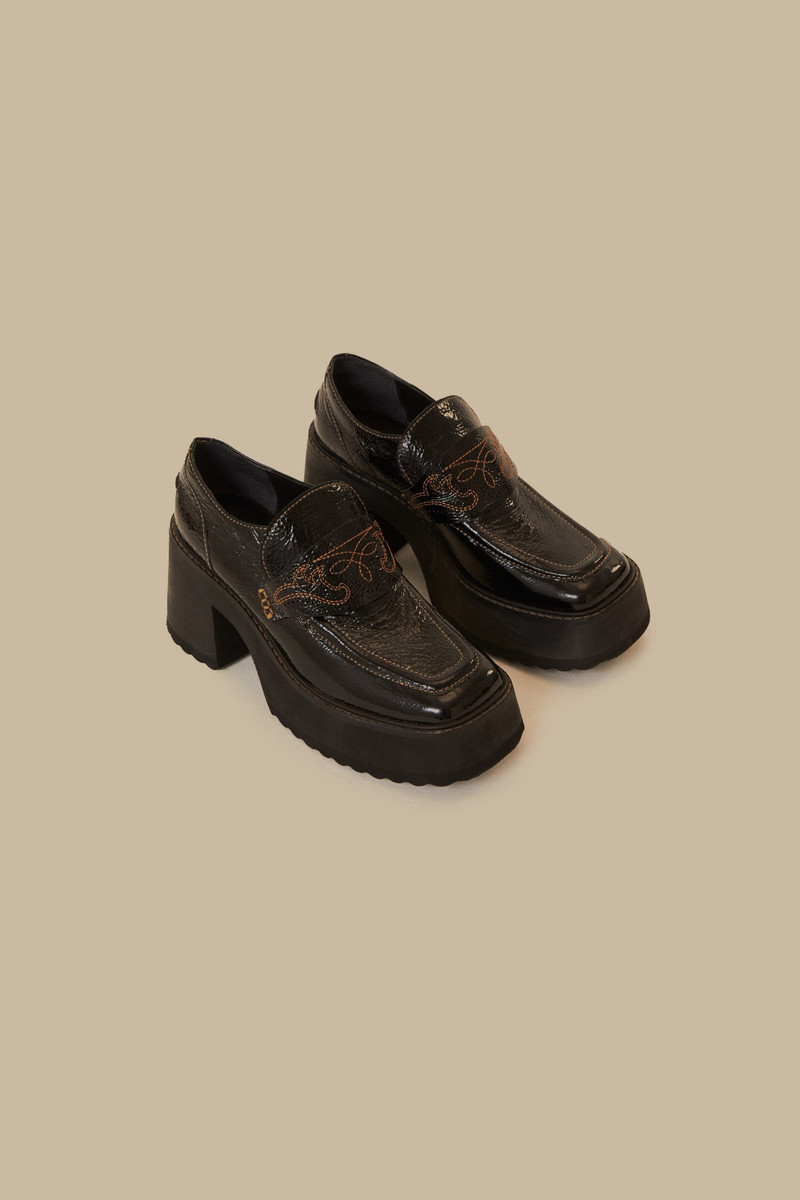 Black Platform Loafer 1