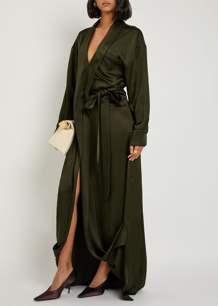 Victoria Beckham Wrap-effect Draped Satin Gown - 4