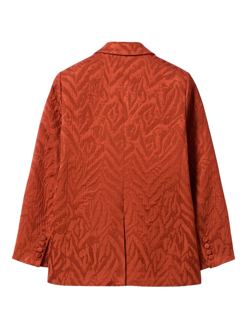 textured double-breasted jacket - 5