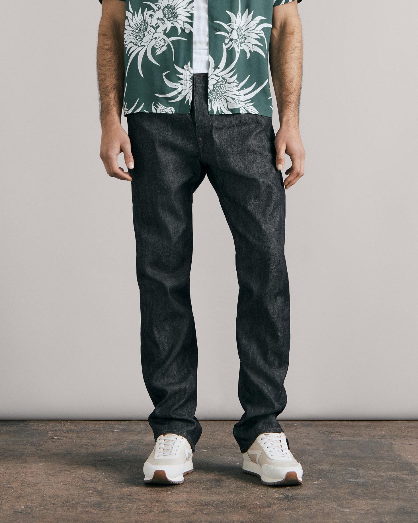 rag & bone Archival Jean - Raw Straight Selvedge Jean | REVERSIBLE