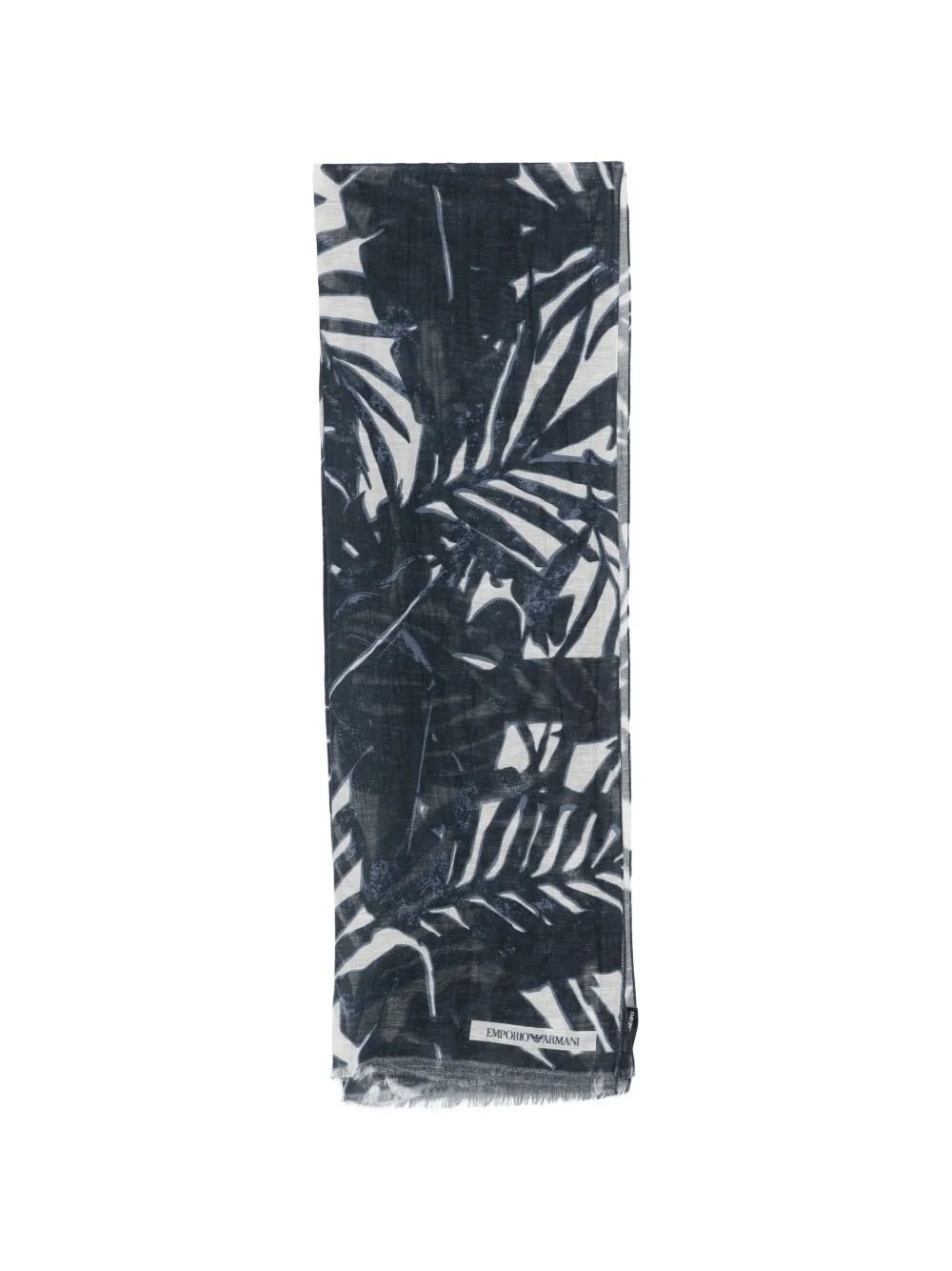 leaf-print scarf - 1