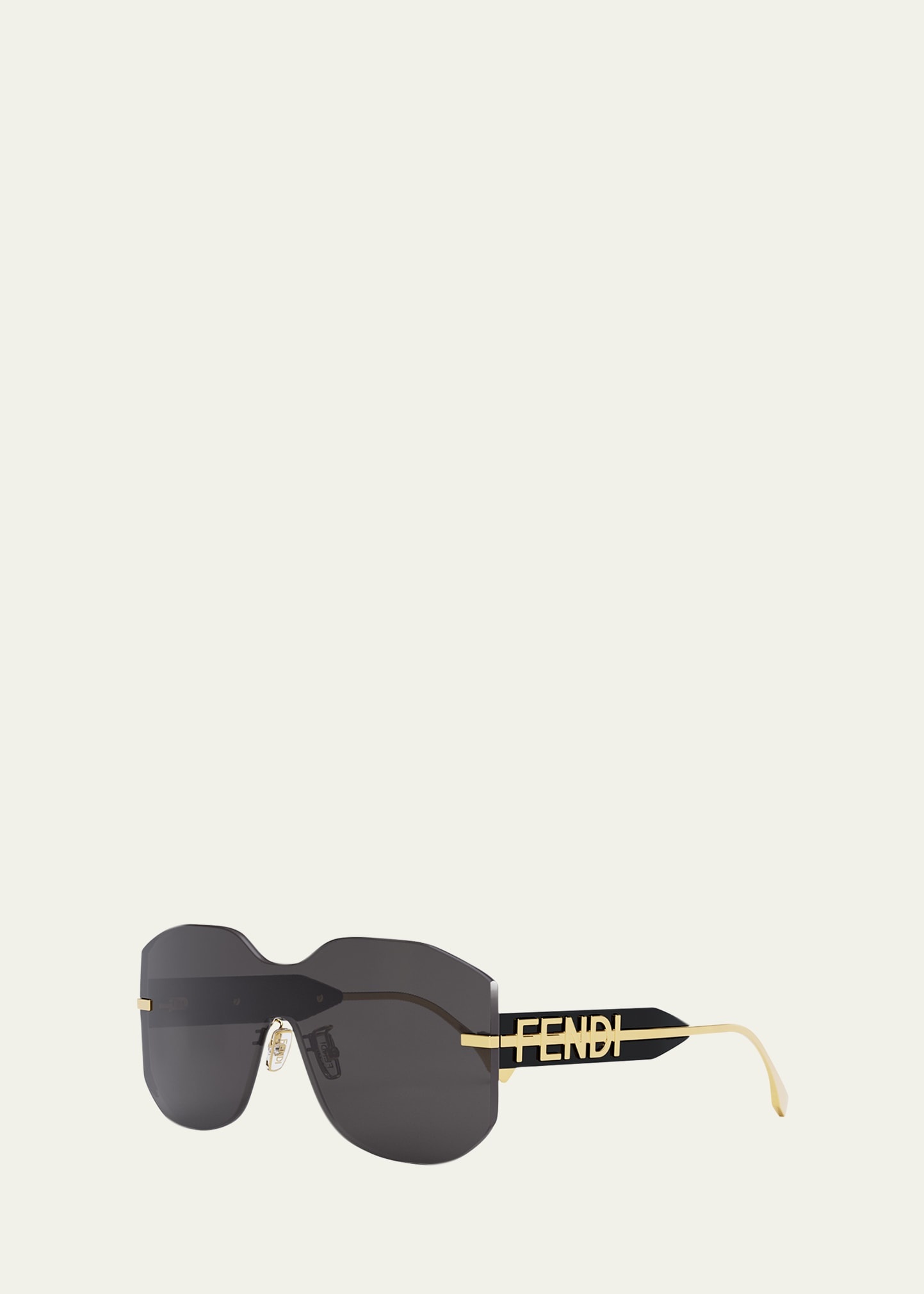 Rectangular Metal Shield Sunglasses - 2