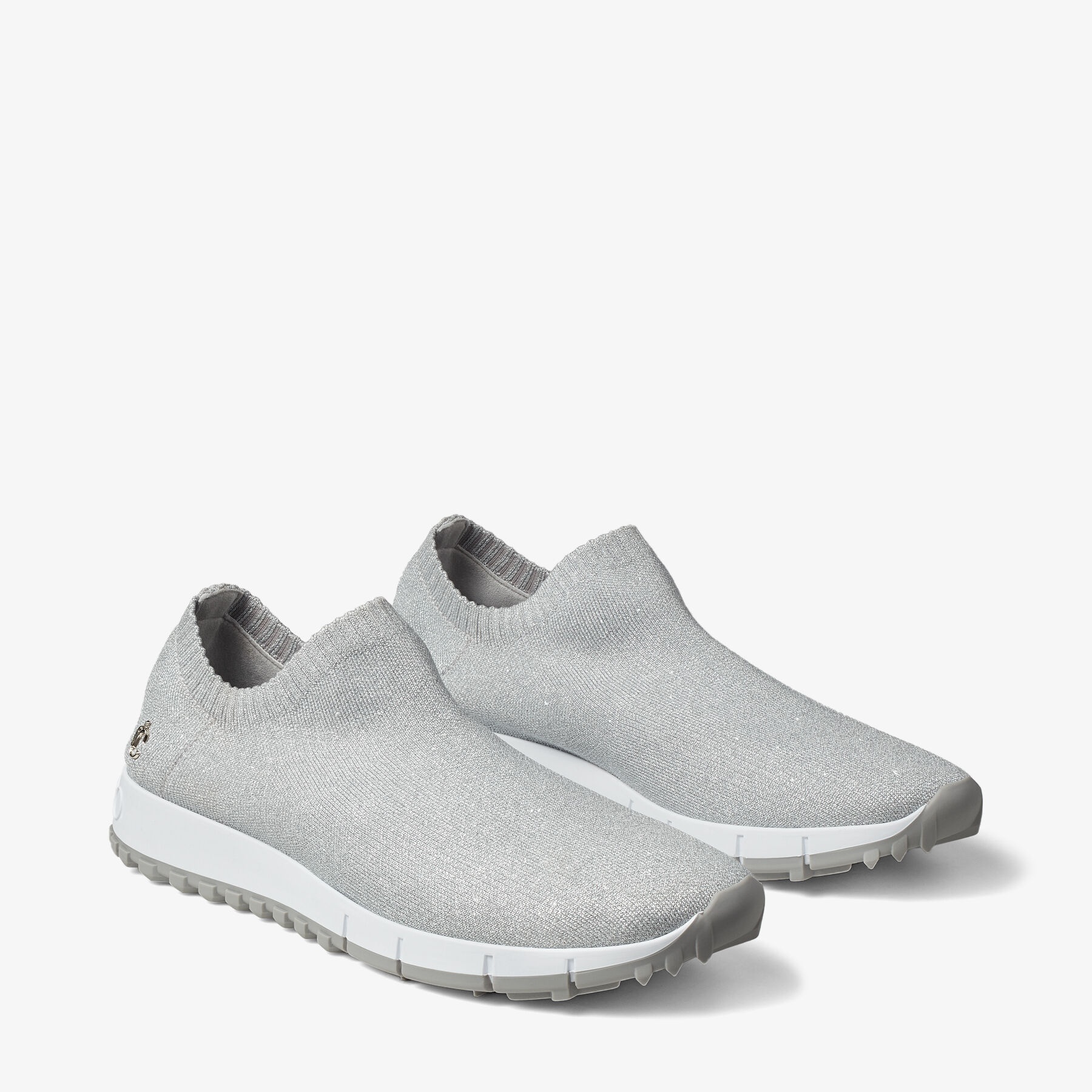 Verona/JC
Silver Lurex Knit Trainers with JC Emblem - 2