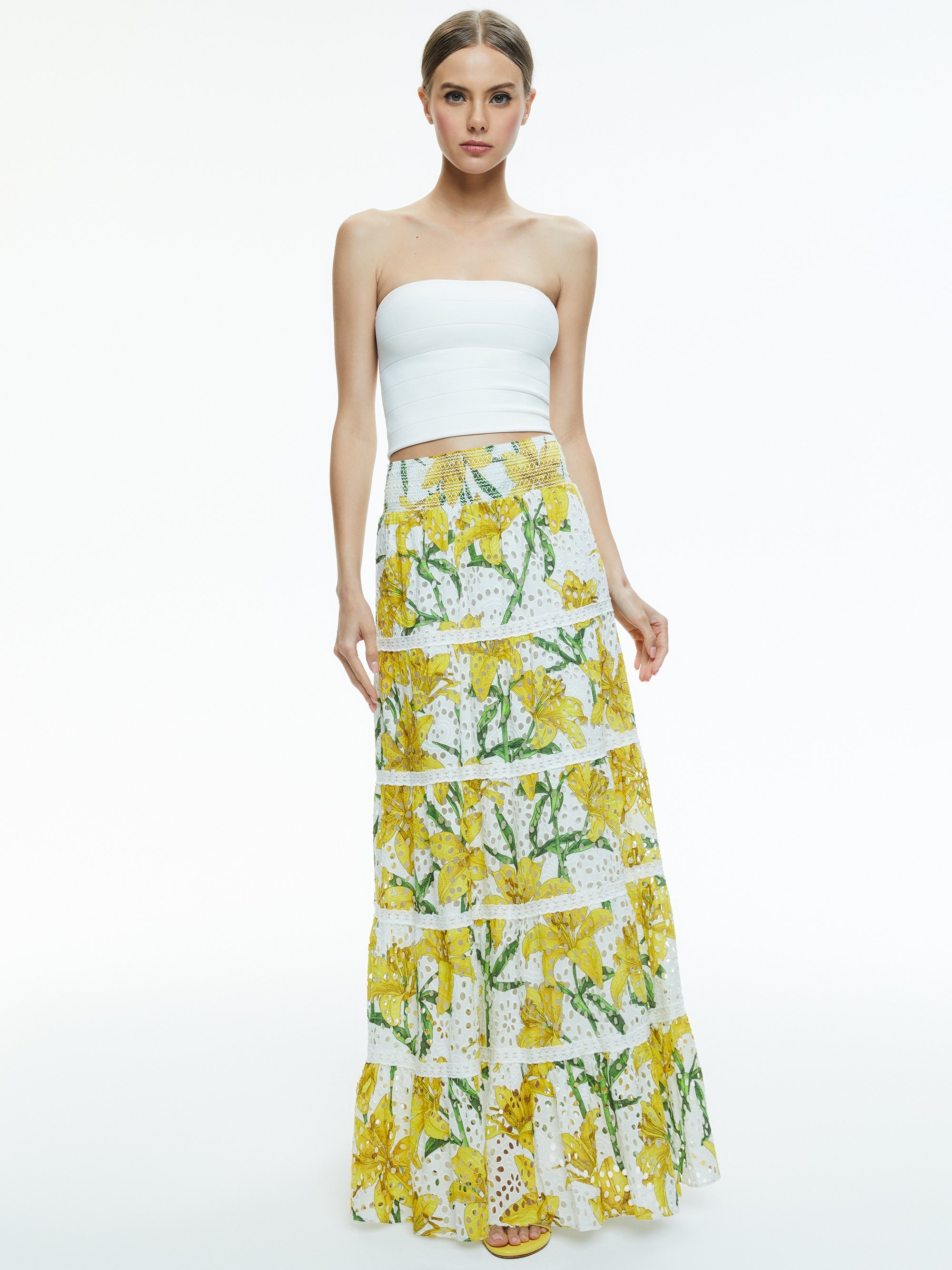 AISHA TIERED MAXI SKIRT - 4