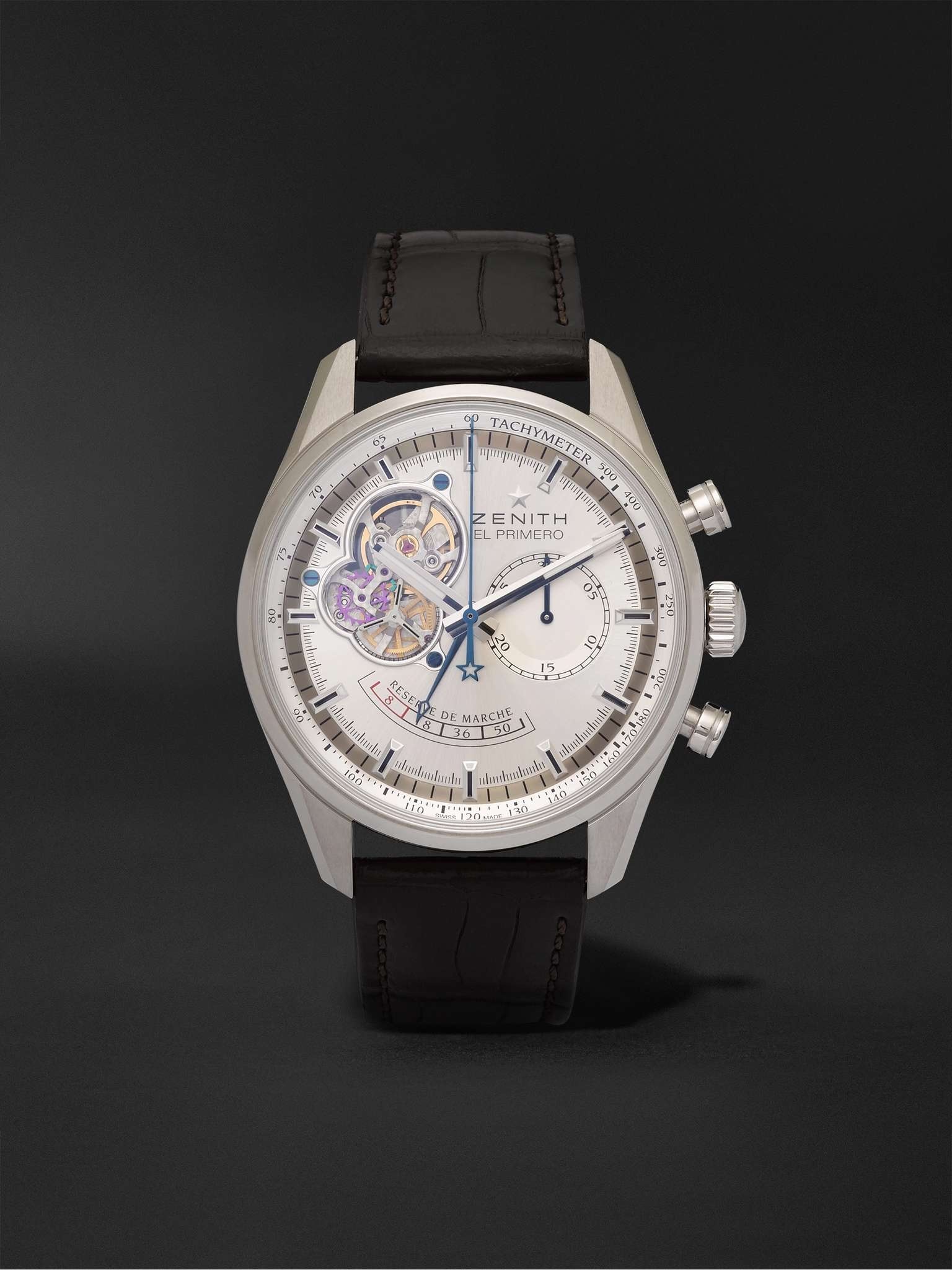 El Primero Chronomaster 42mm Stainless Steel and Alligator Watch, Ref. No. 03.2080.4021/01.C494 - 1