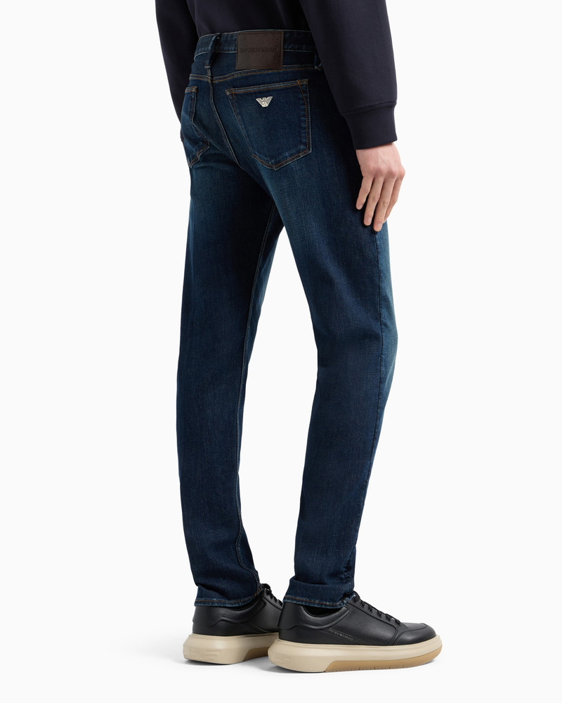 J75 Slim-fit, stone-washed stretch denim jeans with dirty-effect treatment 3