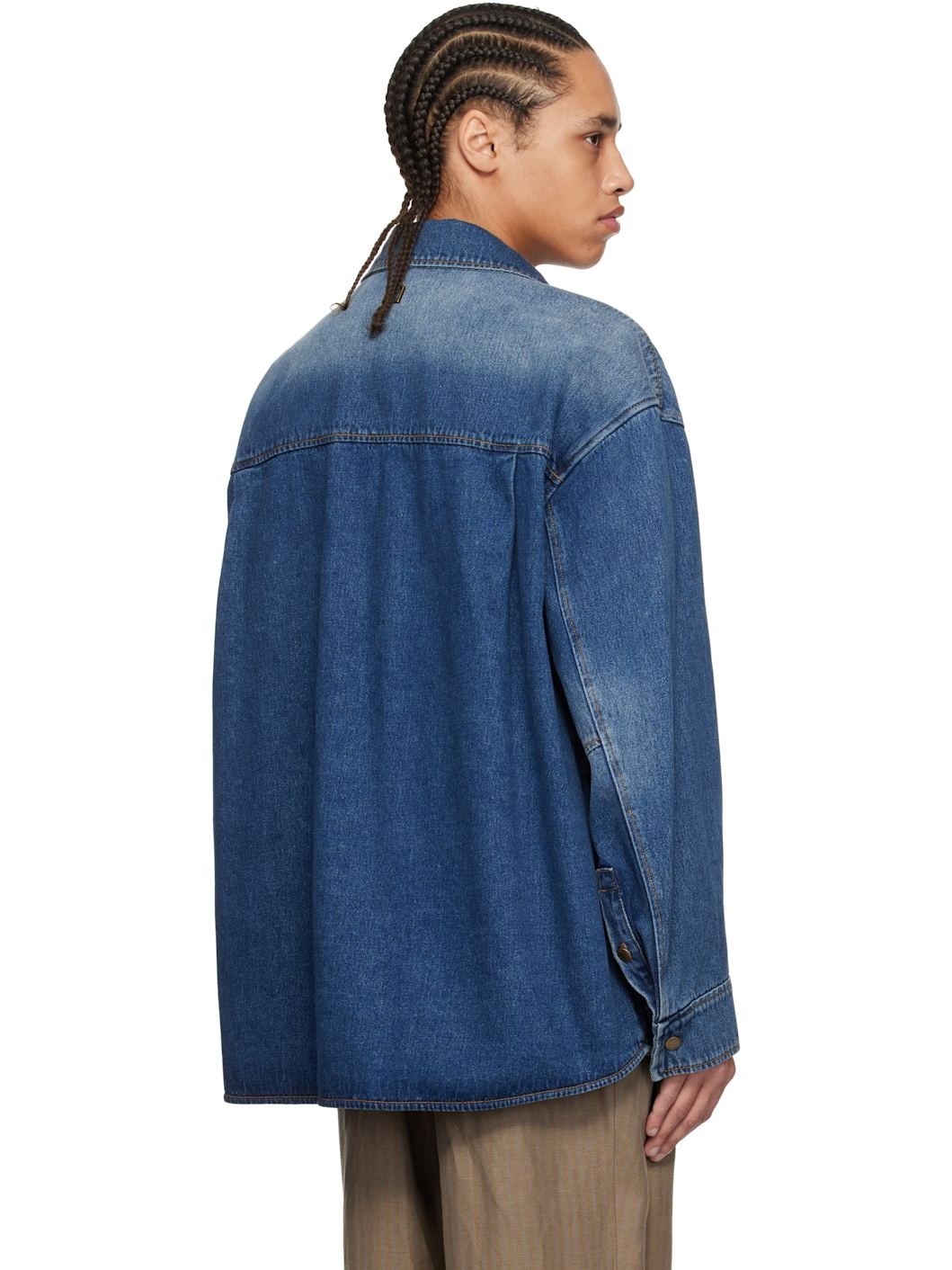 Blue Work Wear Denim Shirt - 3