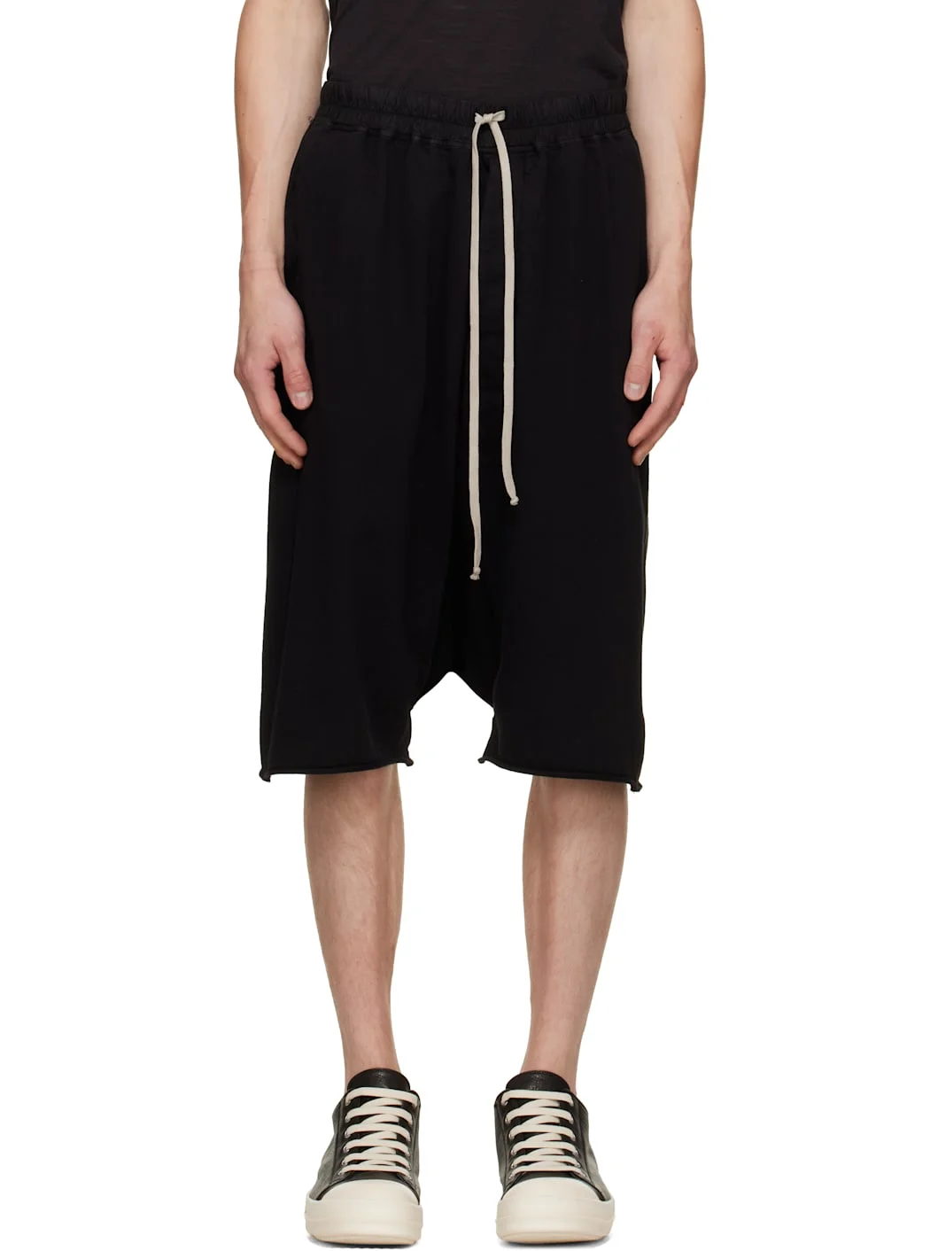 Black Tower Drawstring Pods Shorts - 1