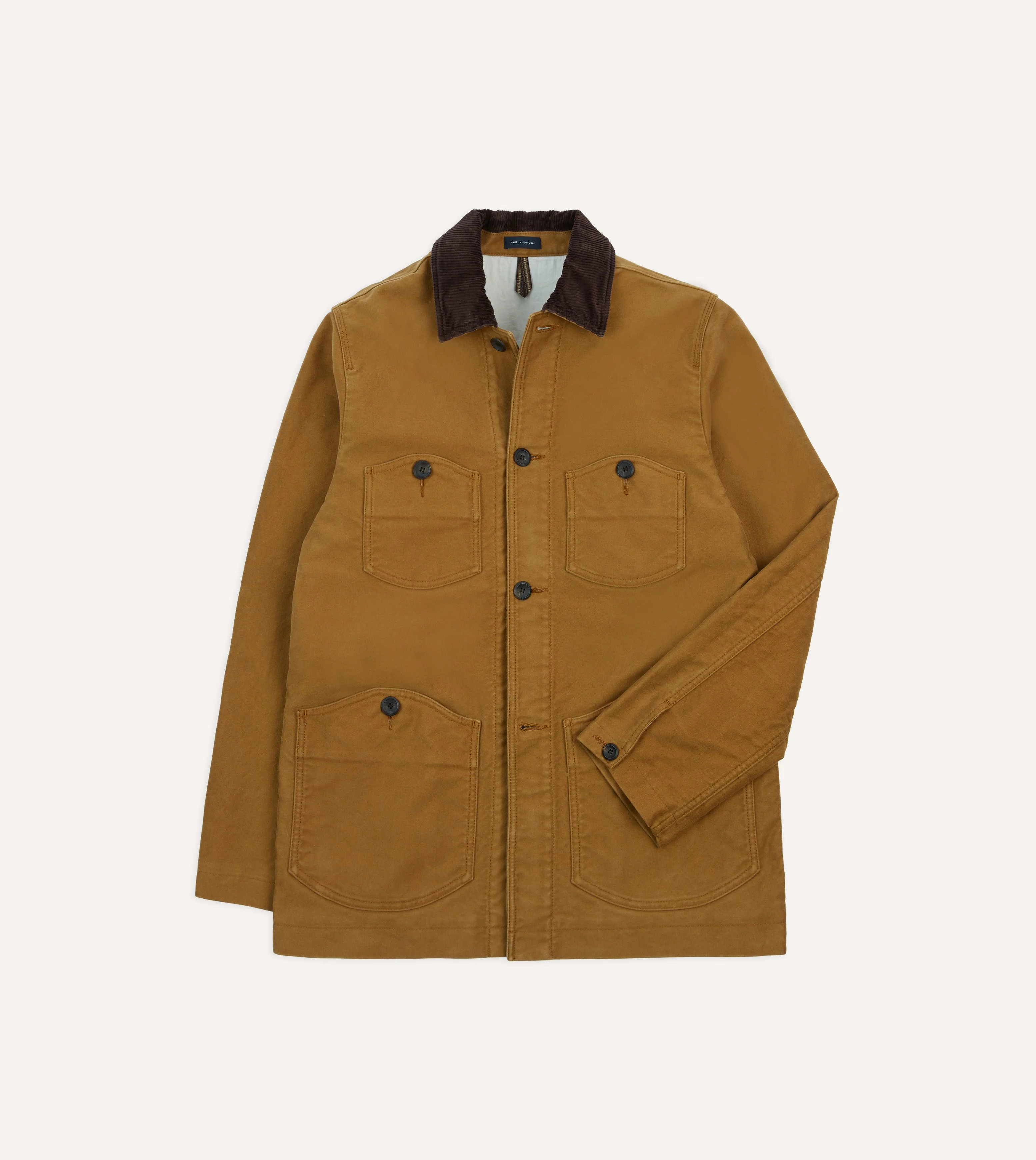 Tobacco Cotton Four-Pocket Chore Jacket - 1