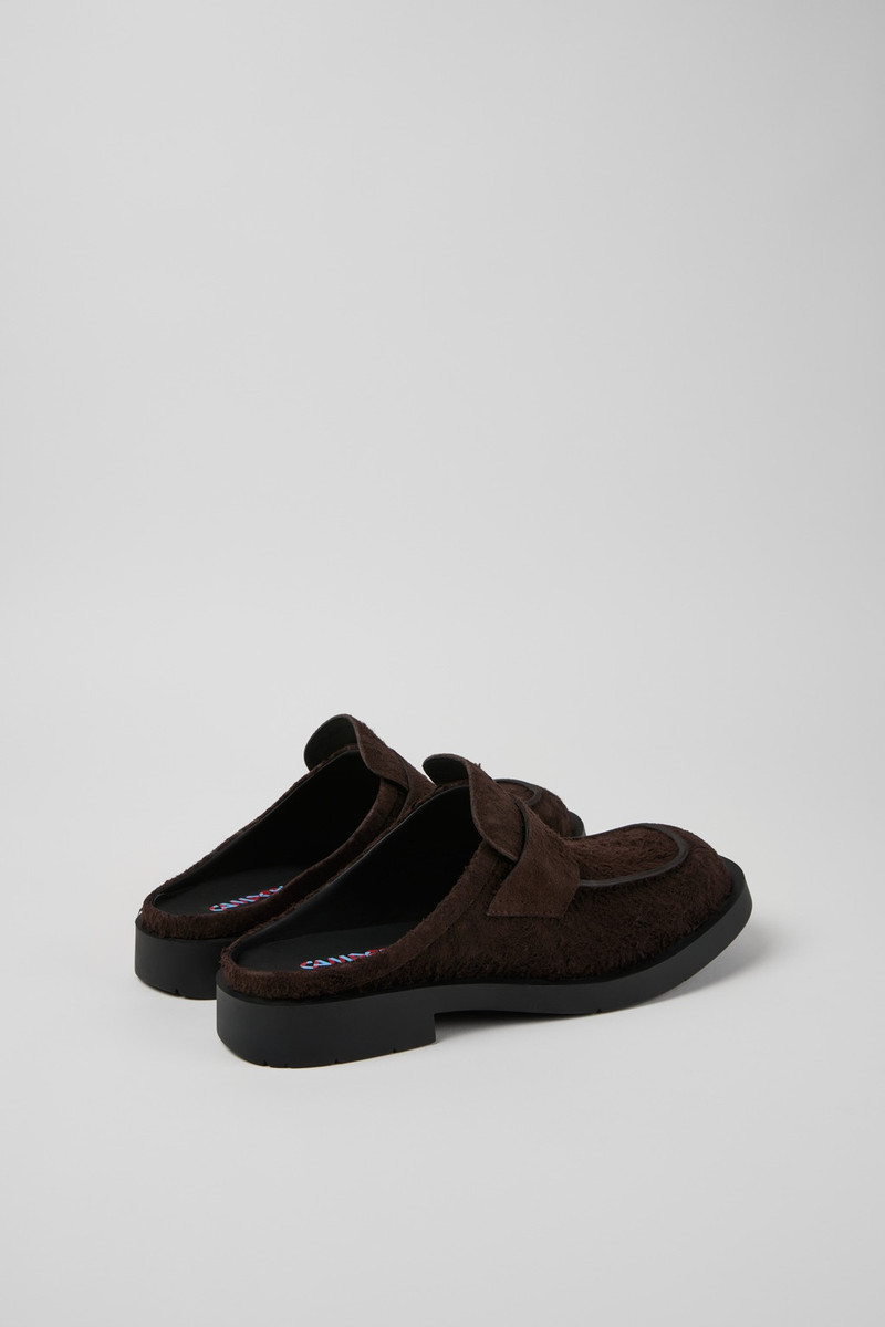 CAMPERLAB Brown Nubuck Slide Loafers outlook