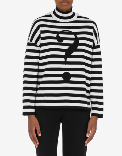 Moschino HOUSE SYMBOLS !? STRIPED TURTLE-NECK SWEATER outlook
