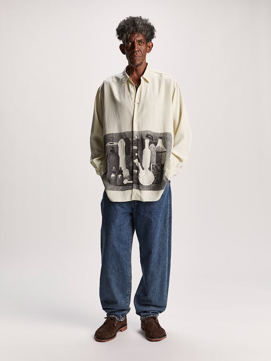 Morandi Silk Shirt White - 2