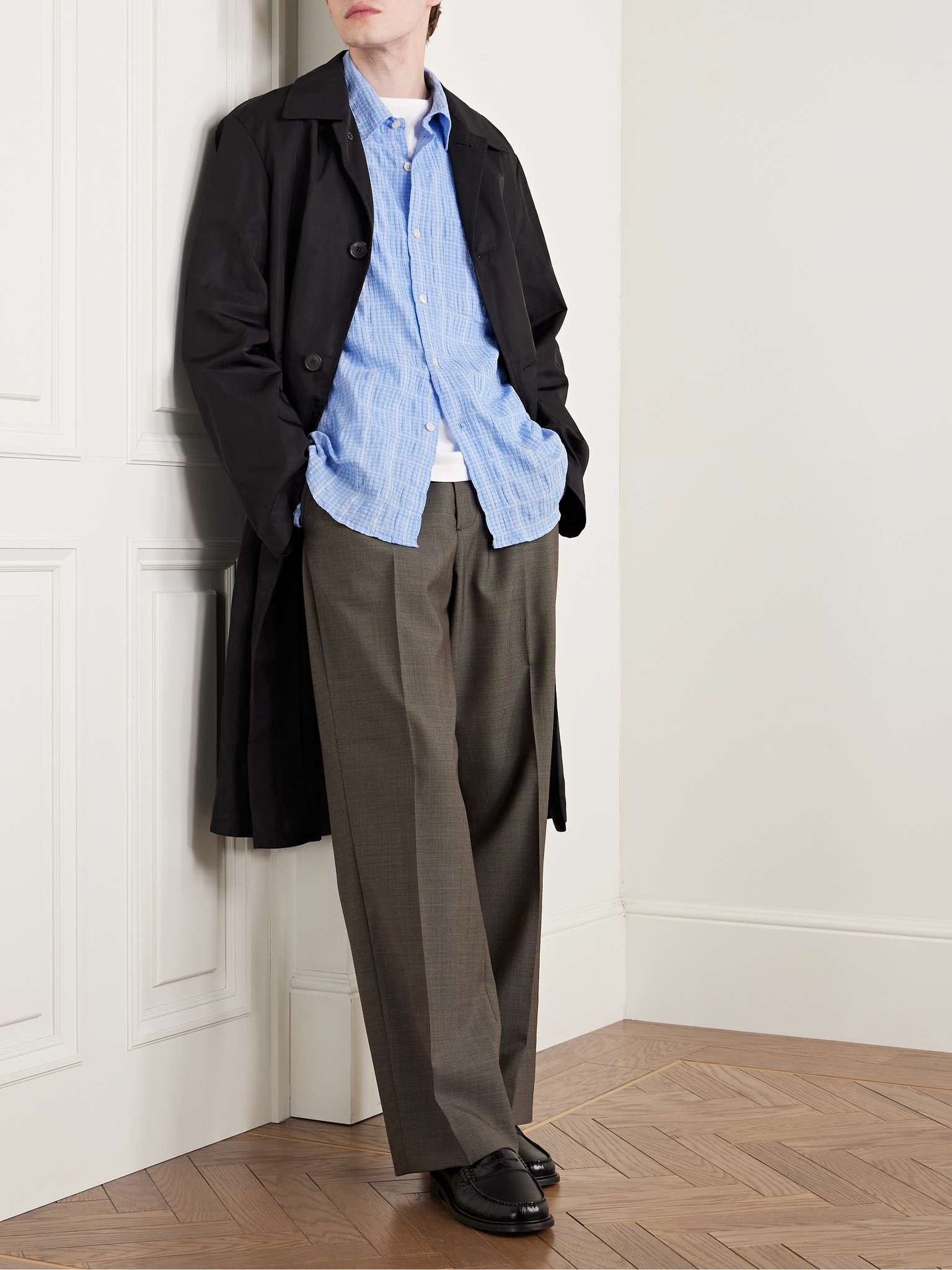 Executive Checked Cotton-Seersucker Shirt - 2