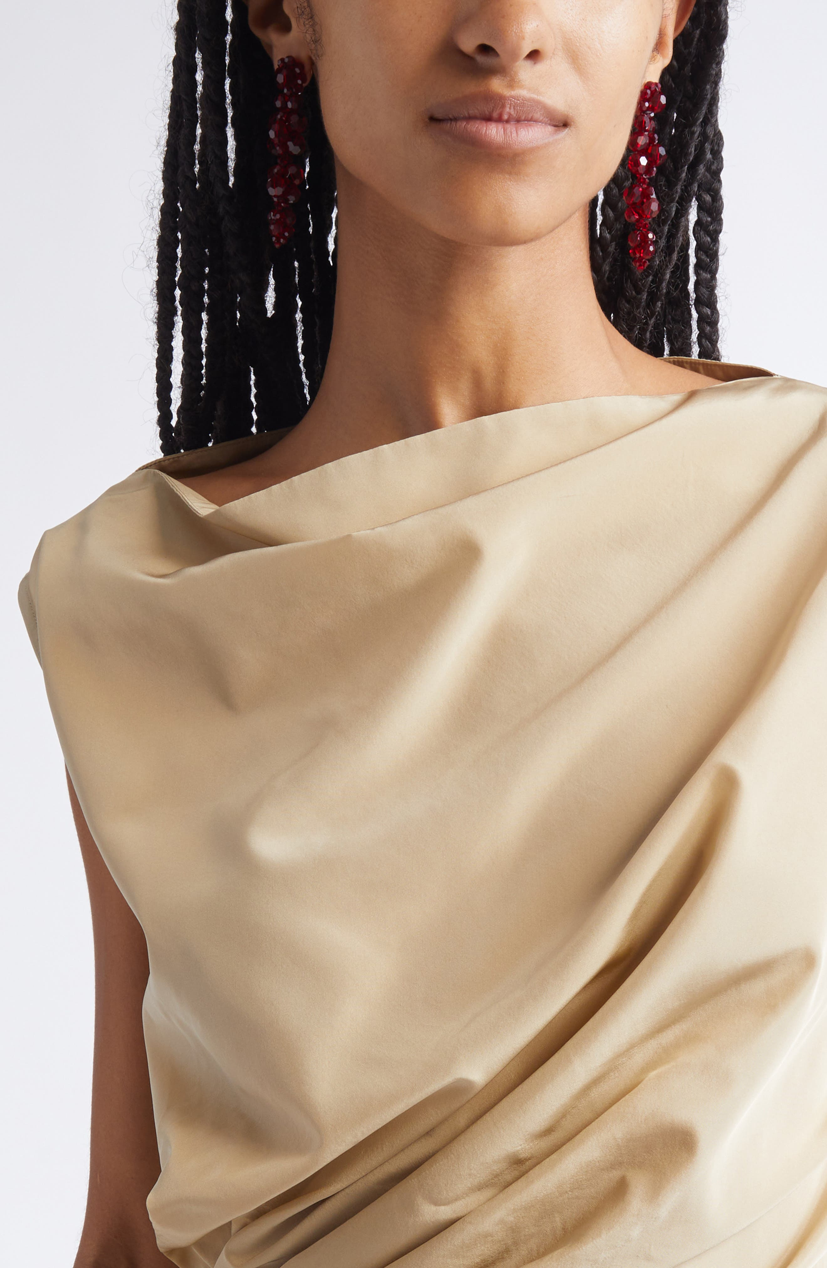 Simone Rocha Cluster Drop Earrings in Blood Red at Nordstrom - 3