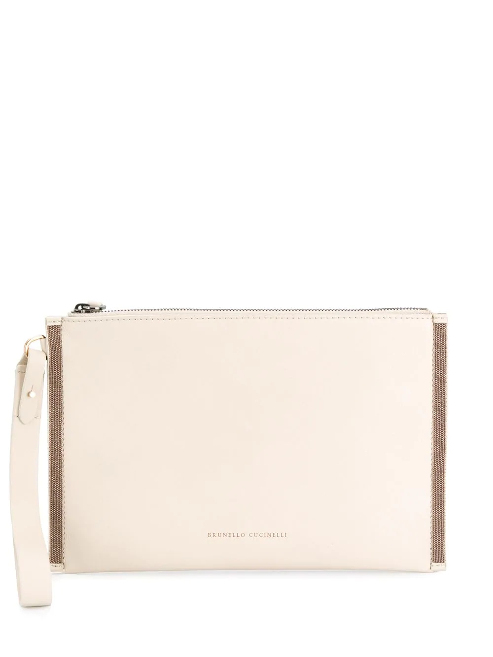 logo zipped clutch - 1