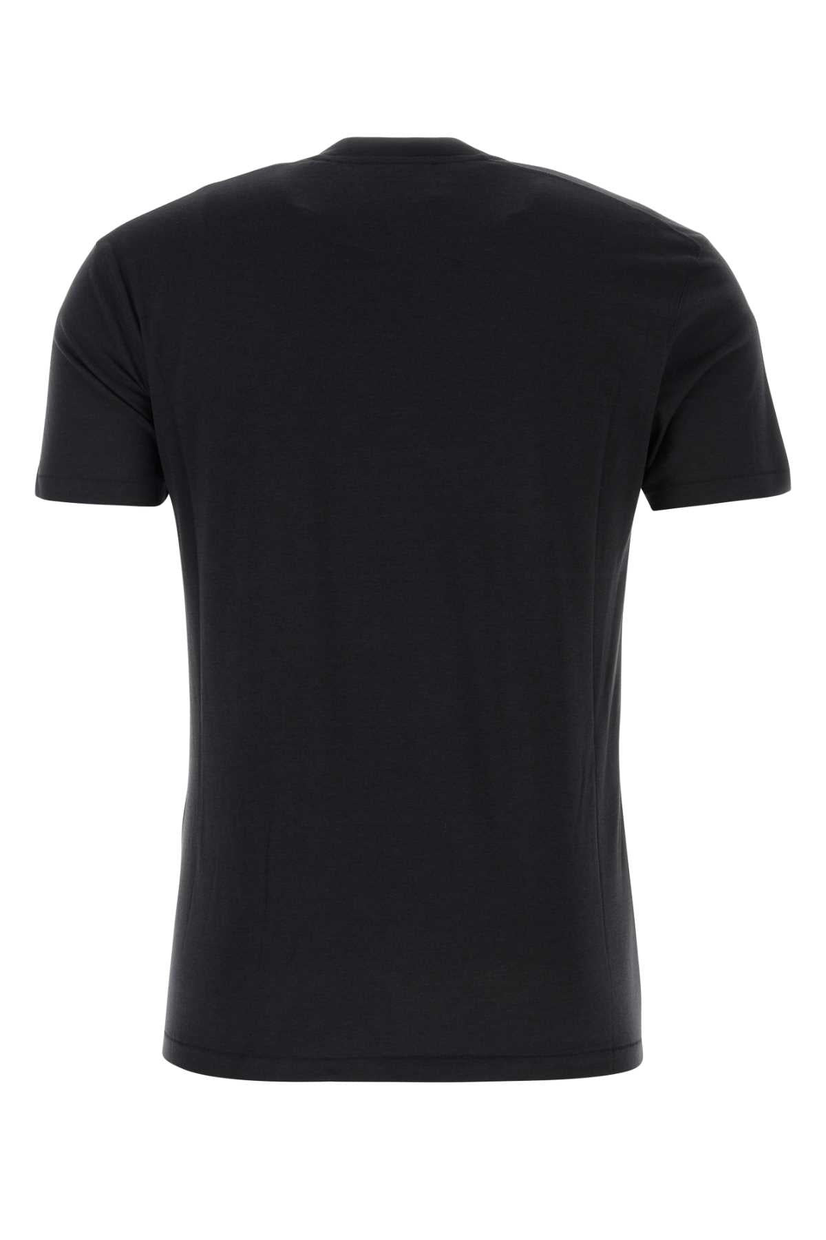 Tom Ford Men Black Lyocell Blend T-Shirt - 2