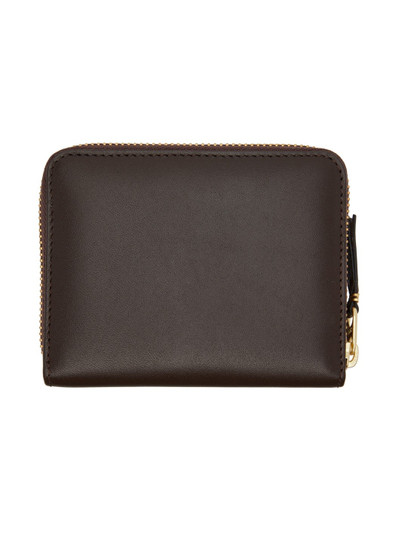 Comme Des Garçons Brown Leather Multicard Zip Card Holder outlook