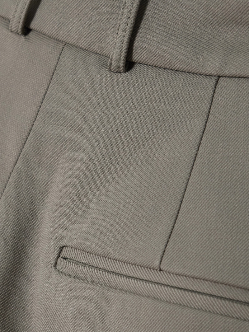 Lenora Pleated Twill Straight-leg Pants 4
