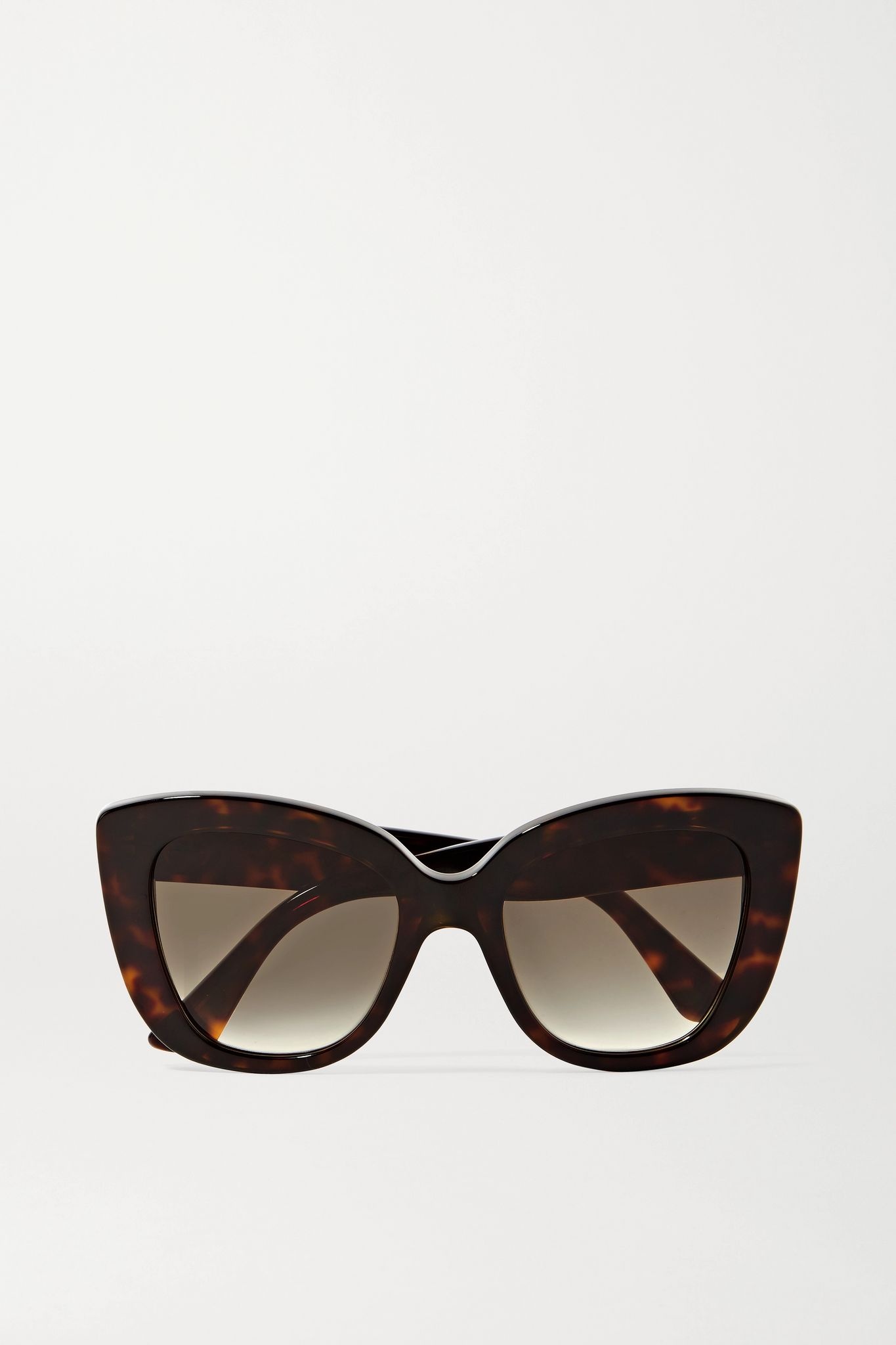 Havana cat-eye tortoiseshell acetate sunglasses - 1