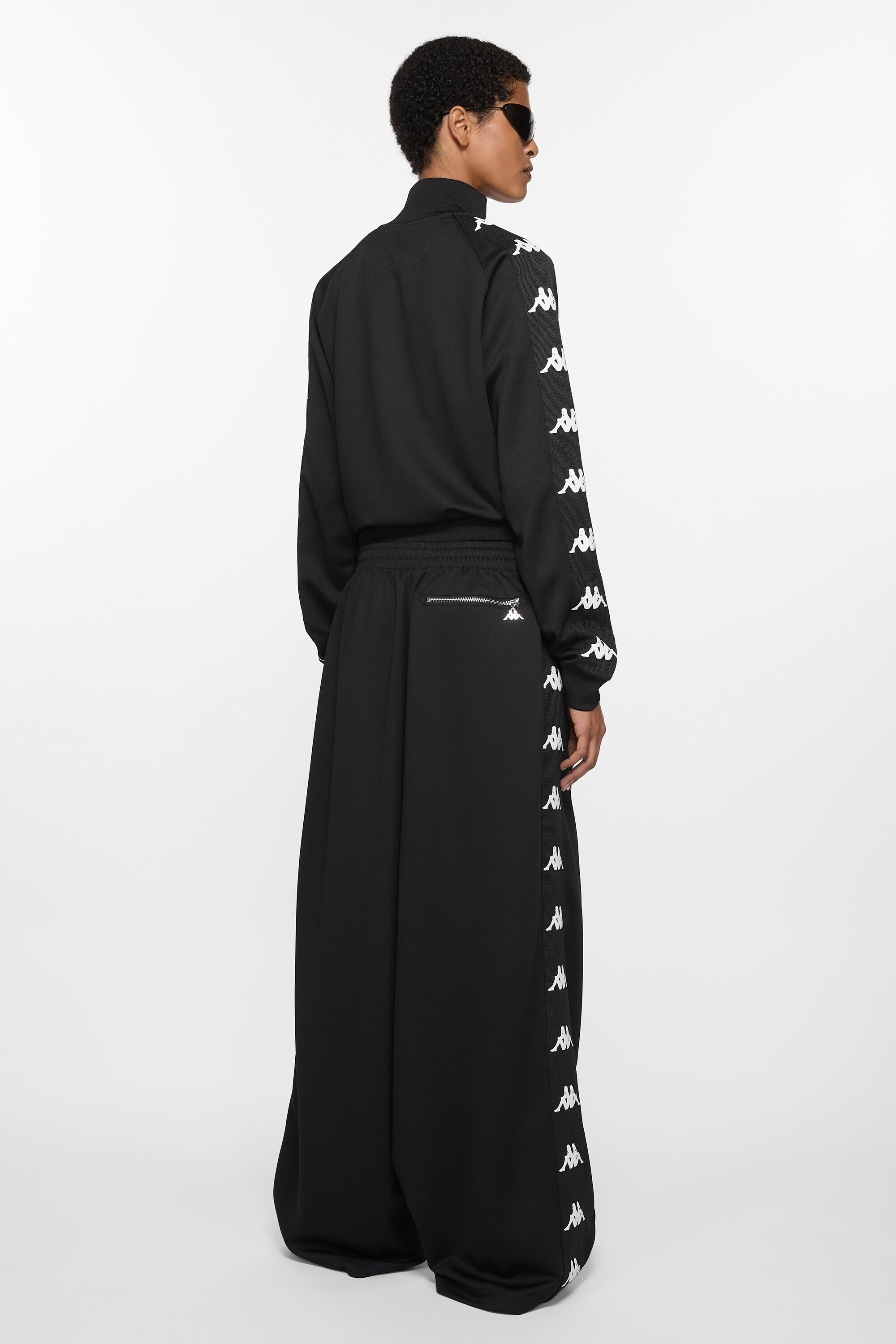 Relaxed fit trousers - Acne Studios x Kappa - Black - 3