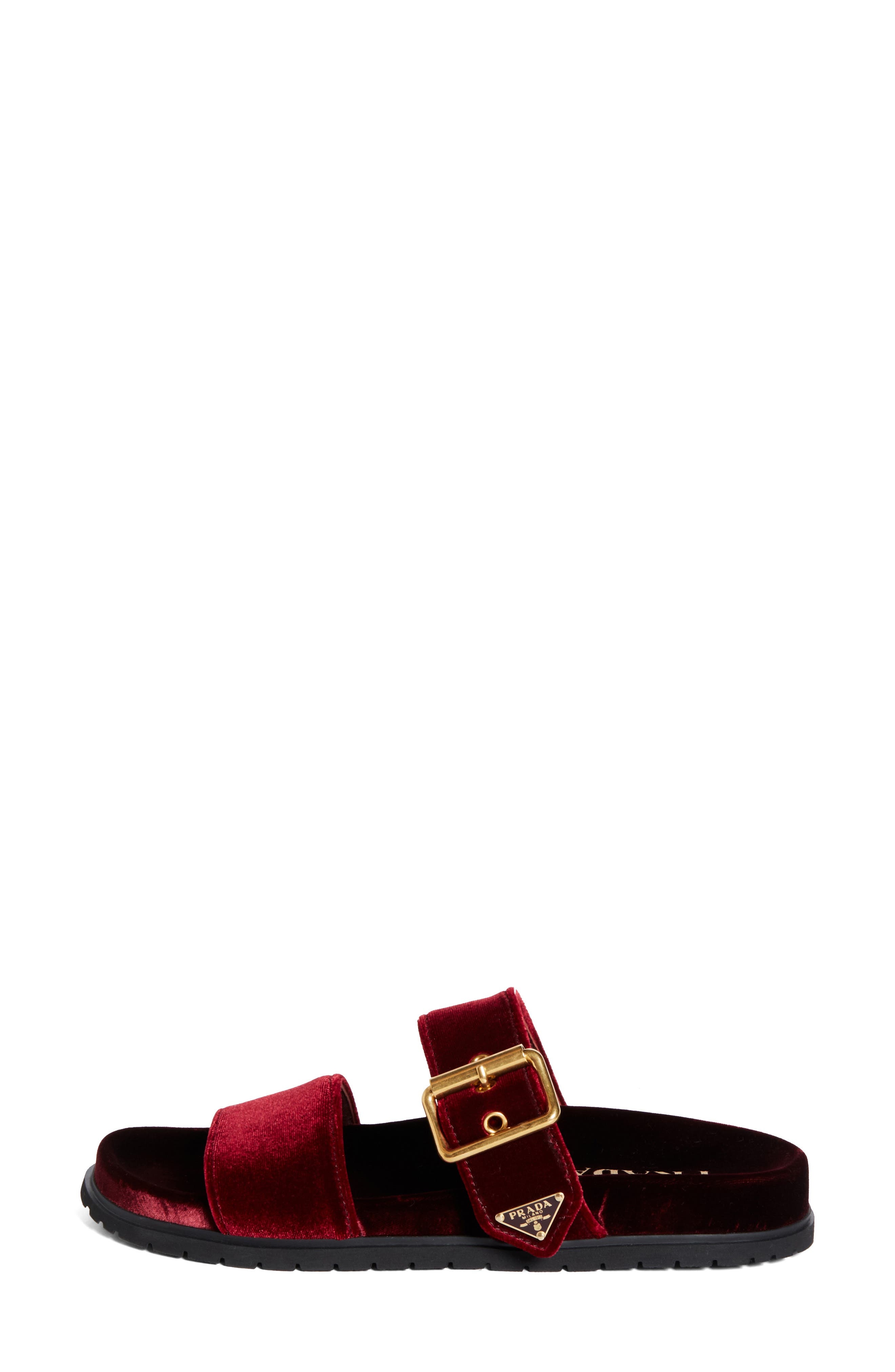 Prada Buckle Slide Sandal in Bordeaux at Nordstrom - 3