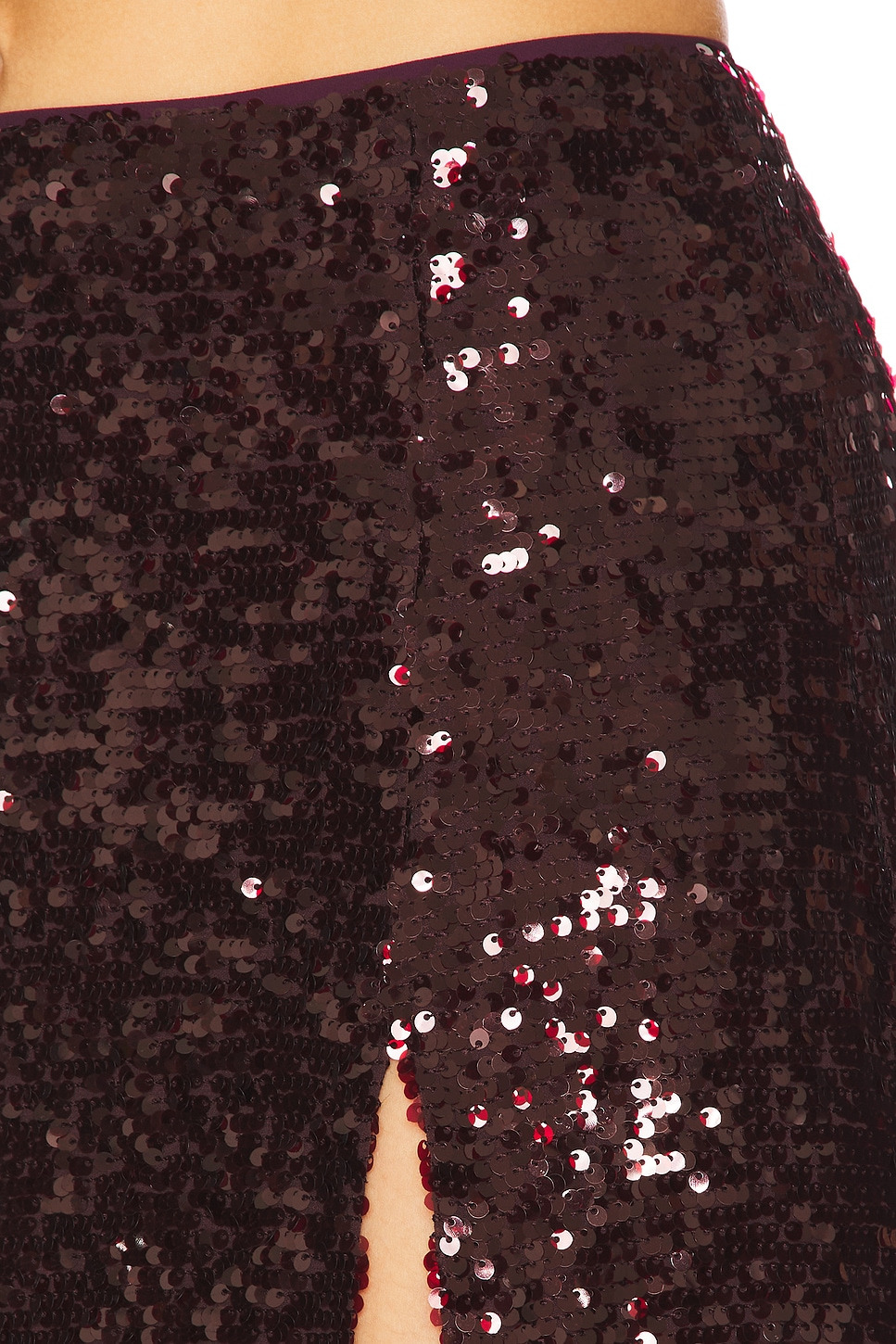 Sequin High Waist Slit Maxi Skirt - 6