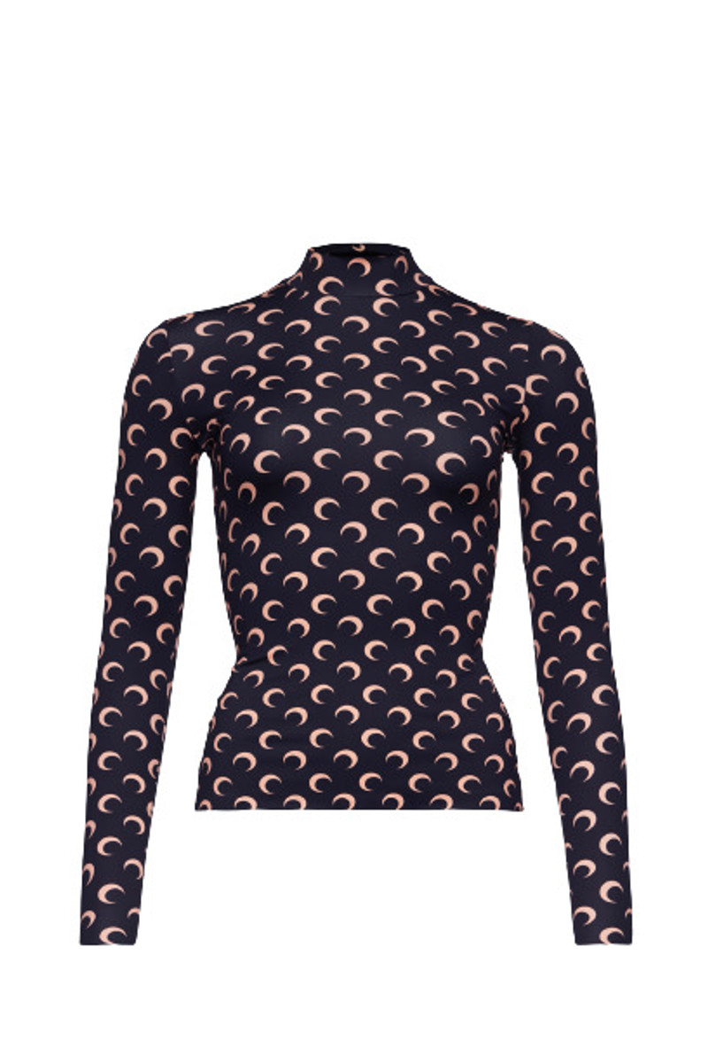 Regenerated All Over Moon Jersey Second Skin Top - 1