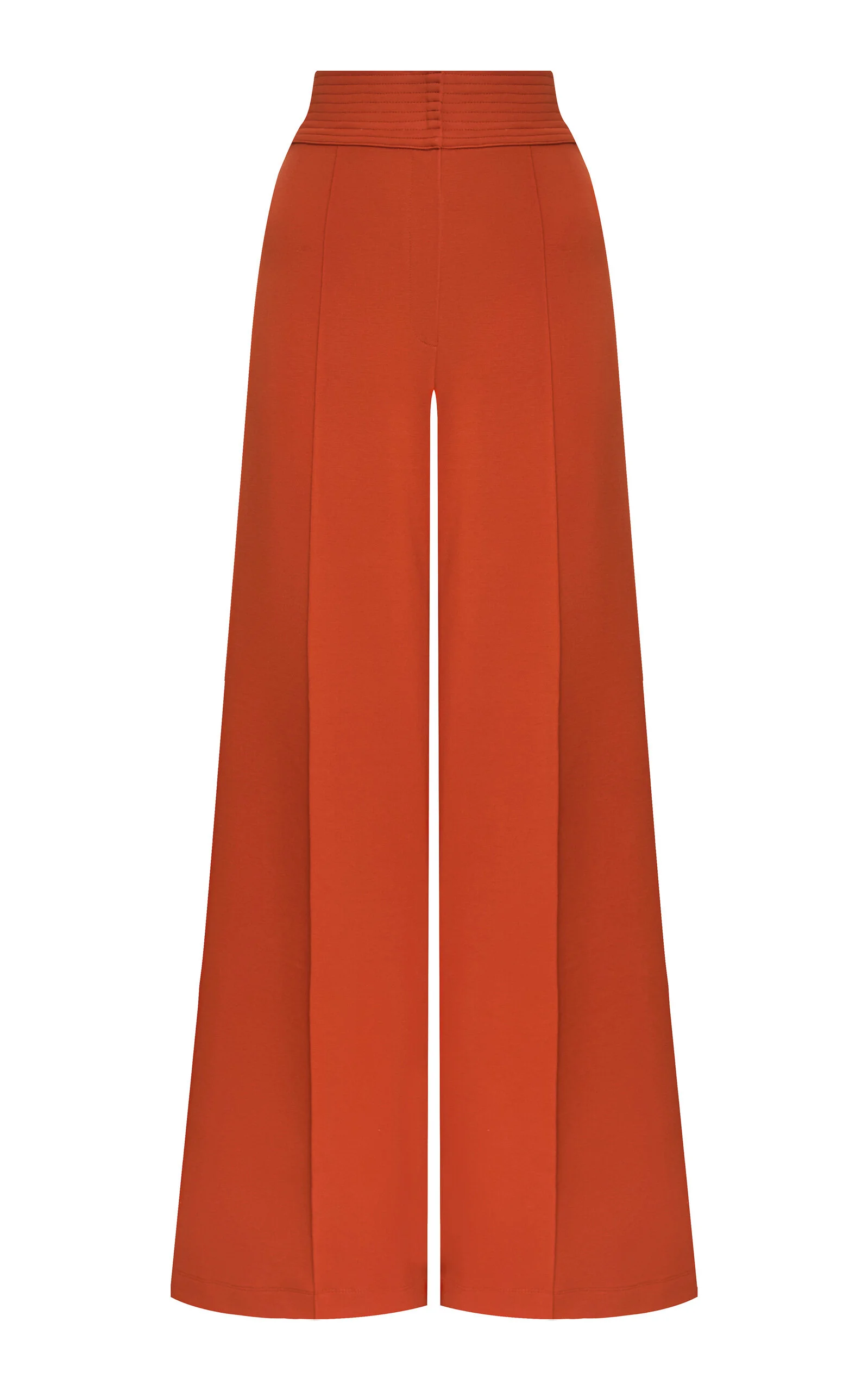 Shilpa High-Rise Rayon Suiting Wide-Leg Pants orange - 1