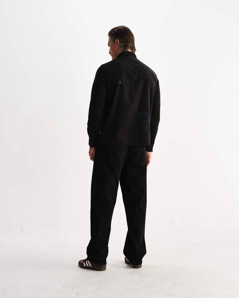 Halcomb - Black And Multicolour Applique Corduroy Shirt 6