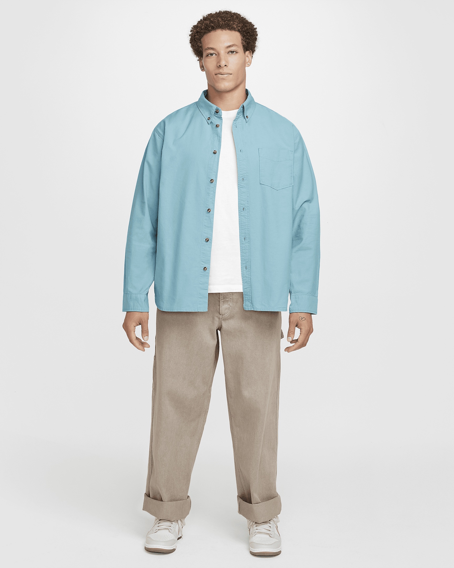 Nike Life Men's Long-Sleeve Oxford Button-Down Shirt - 6