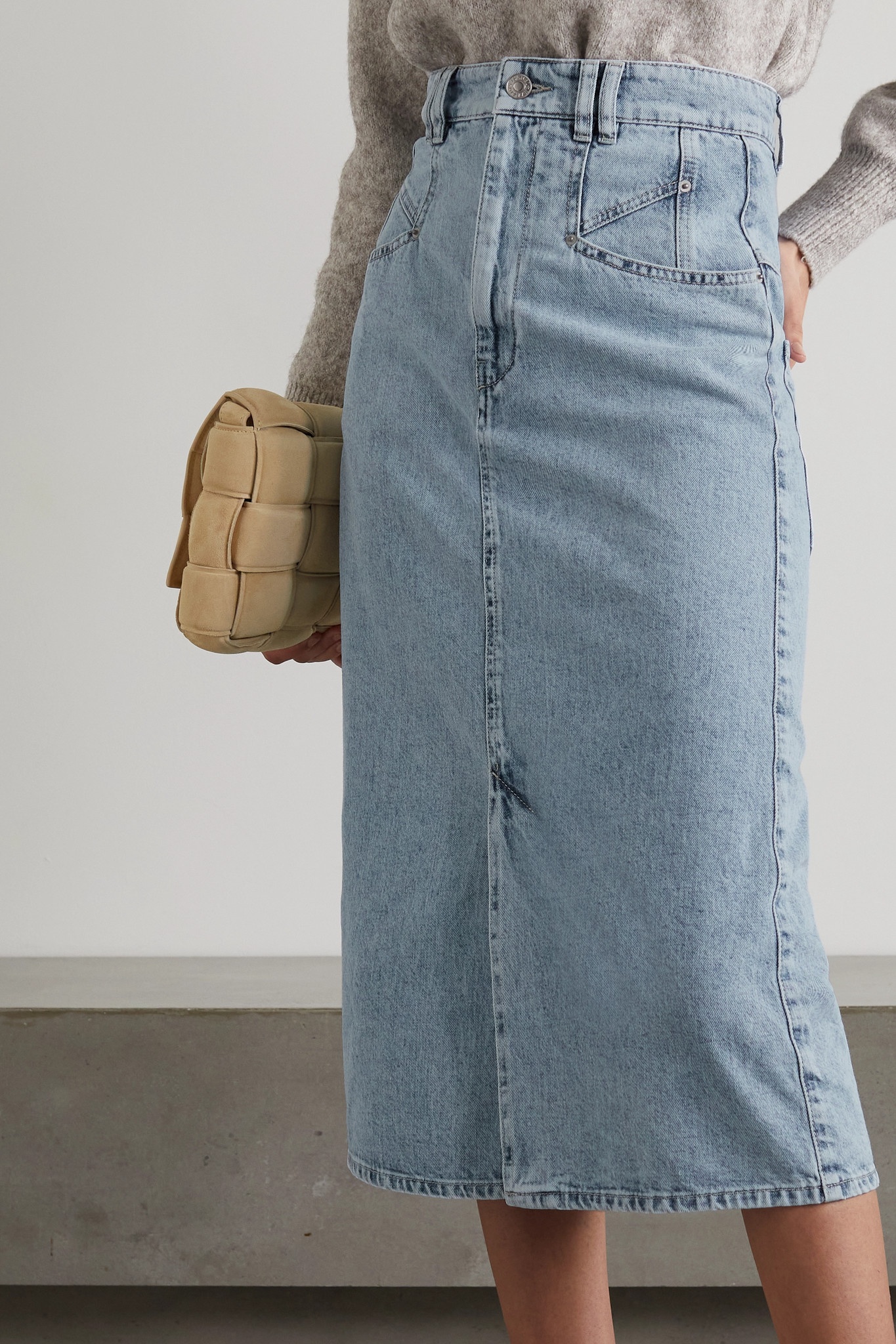 Dipoma denim midi skirt - 3