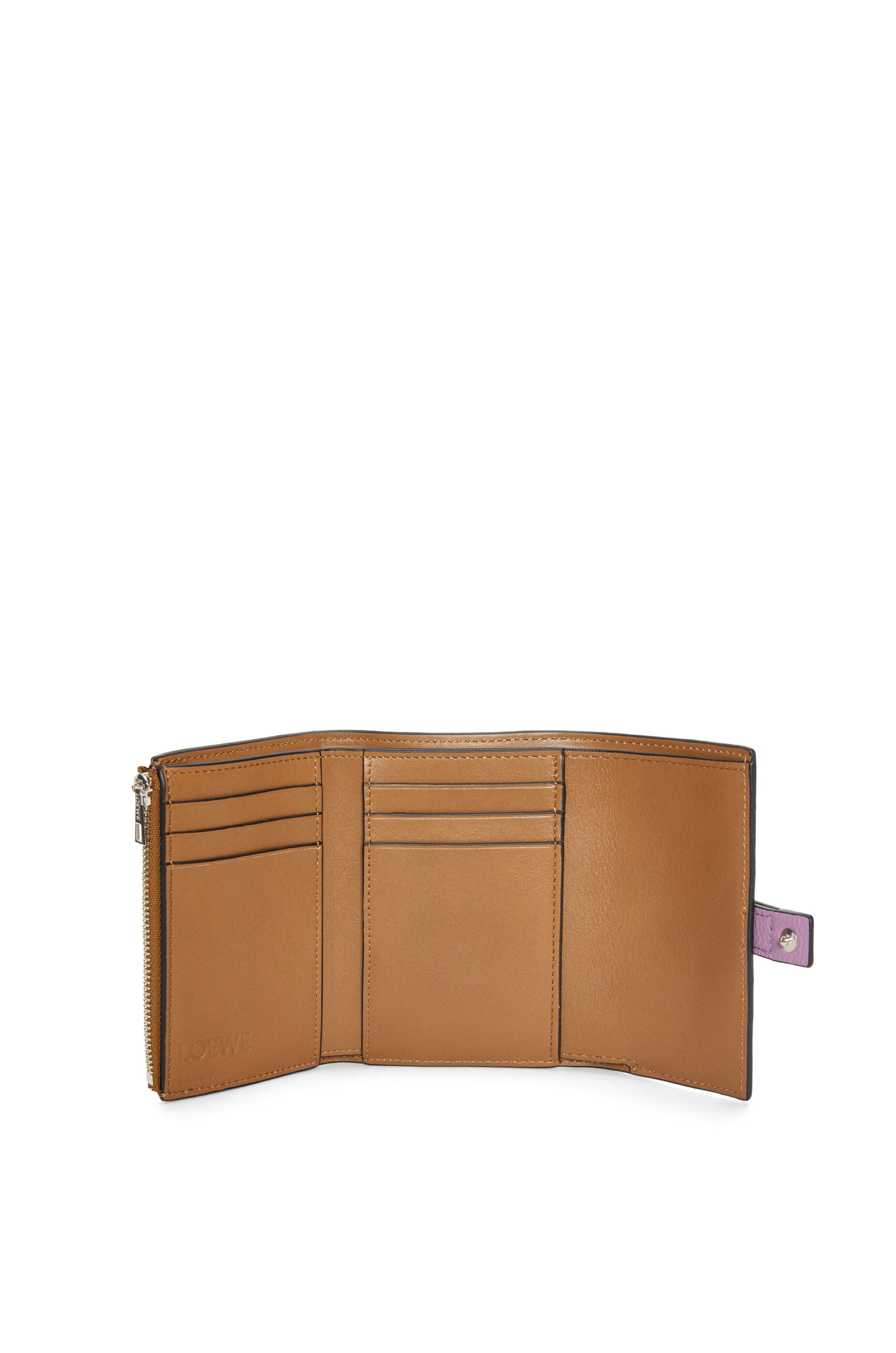Small vertical wallet in soft grained calfskin - 2