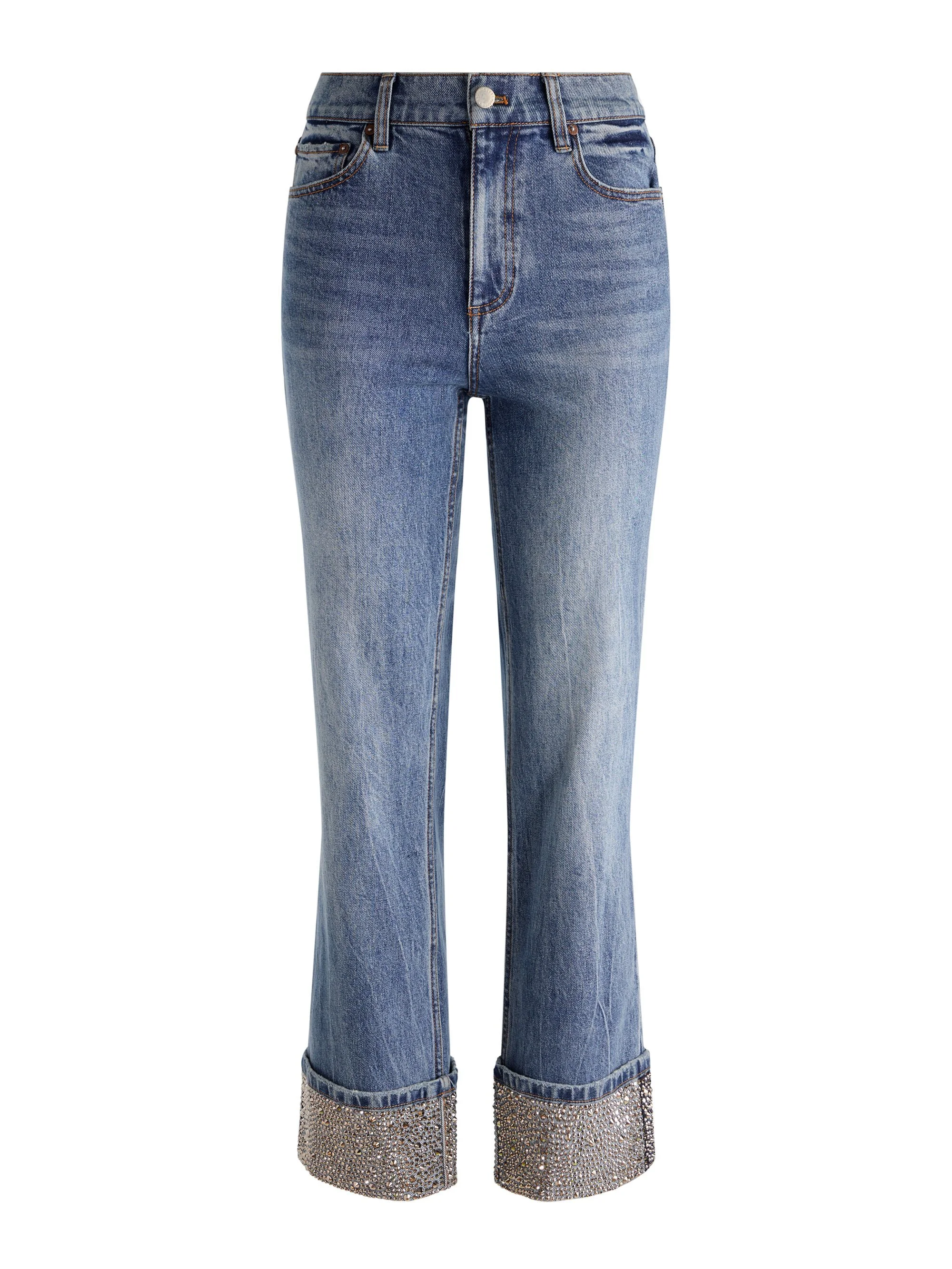 CHIC EMBELLISHED ANKLE JEAN - 1