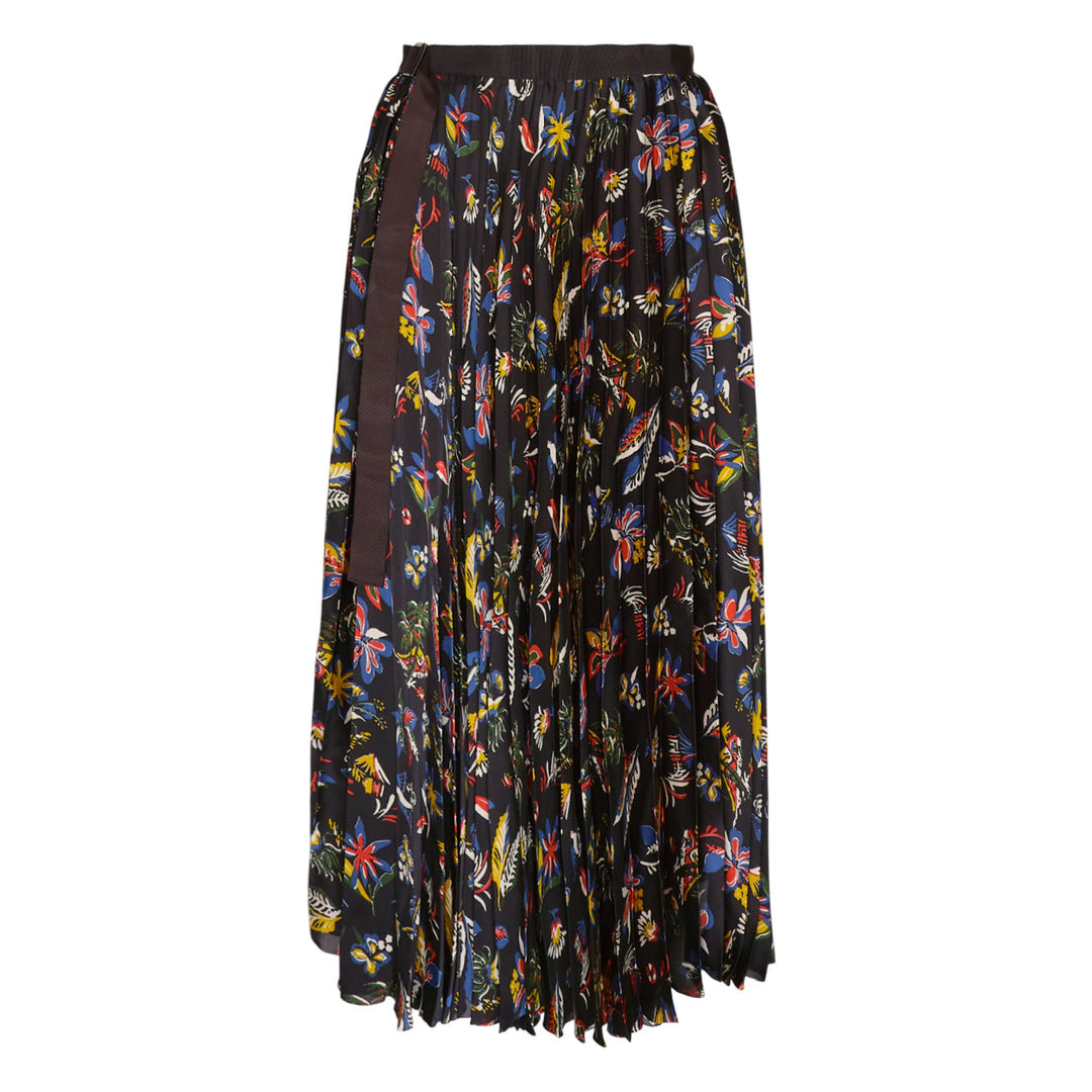 Car Race Tropical Print Skirt - 1