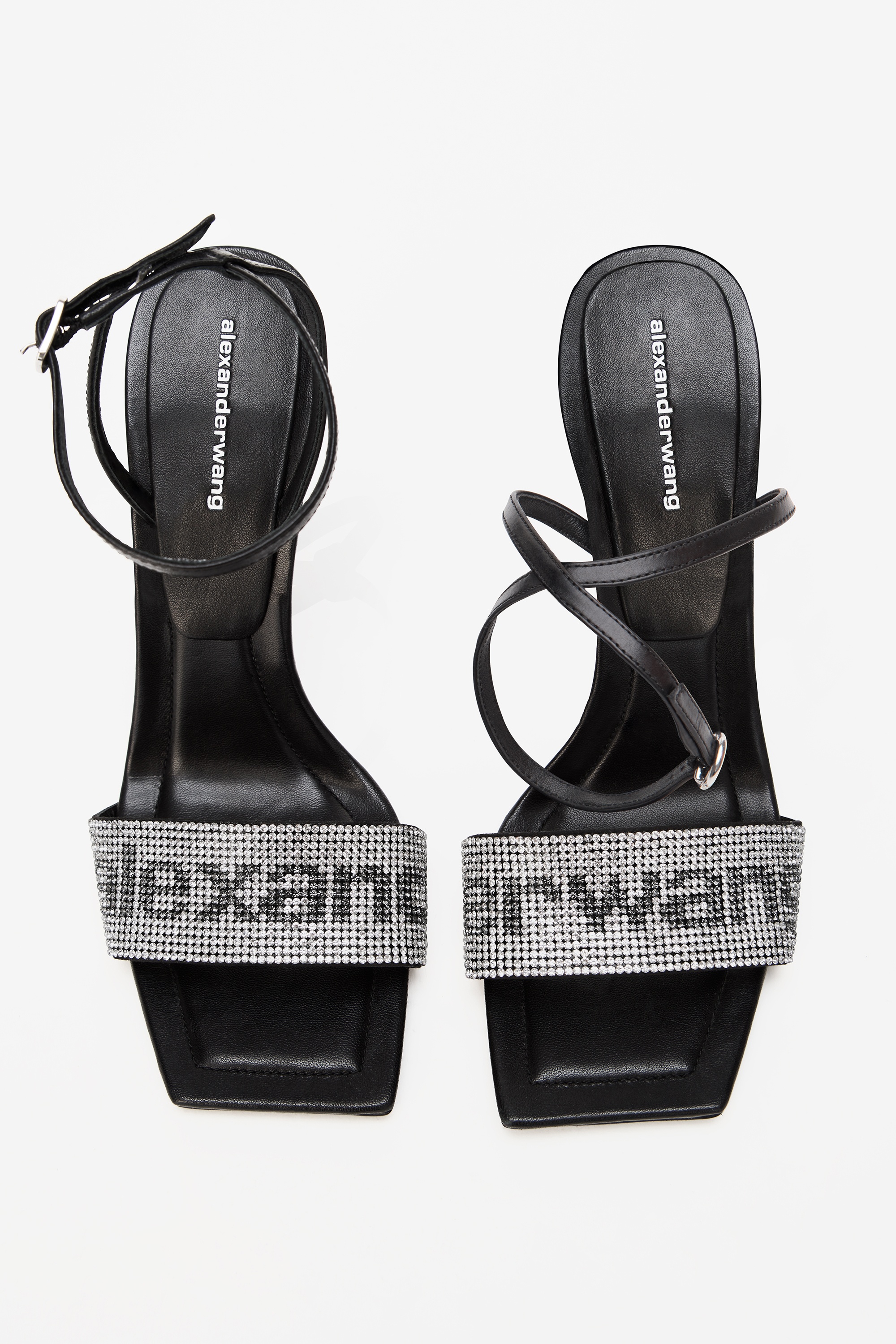 JULIE CRYSTAL LOGO STRAP SANDAL - 10