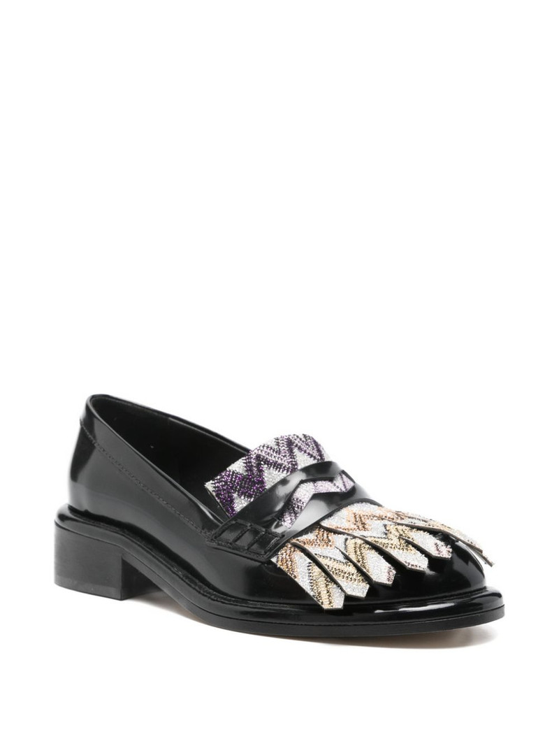 Missoni 40mm zigzag loafers outlook