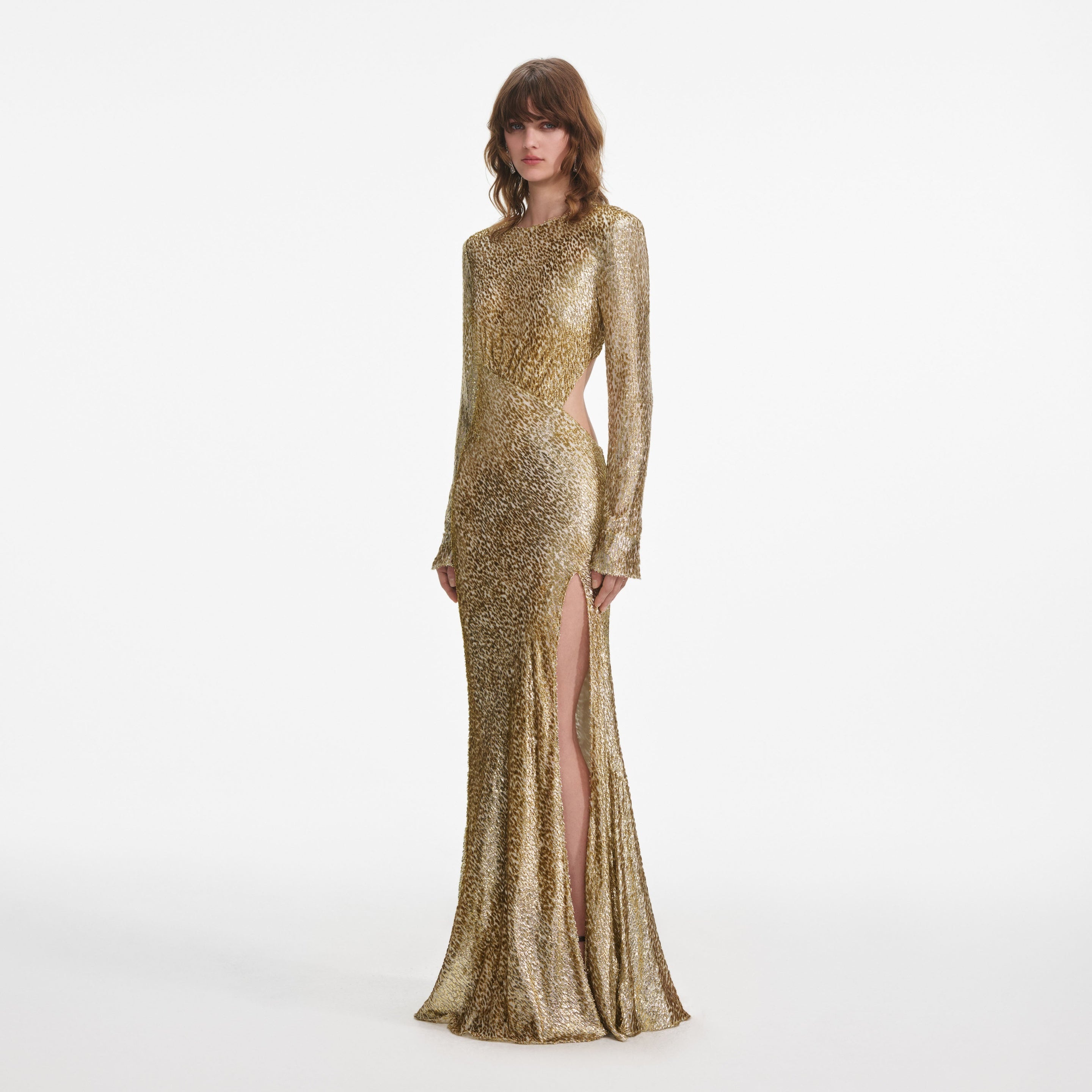Gold Fil Coupe Maxi Dress - 2