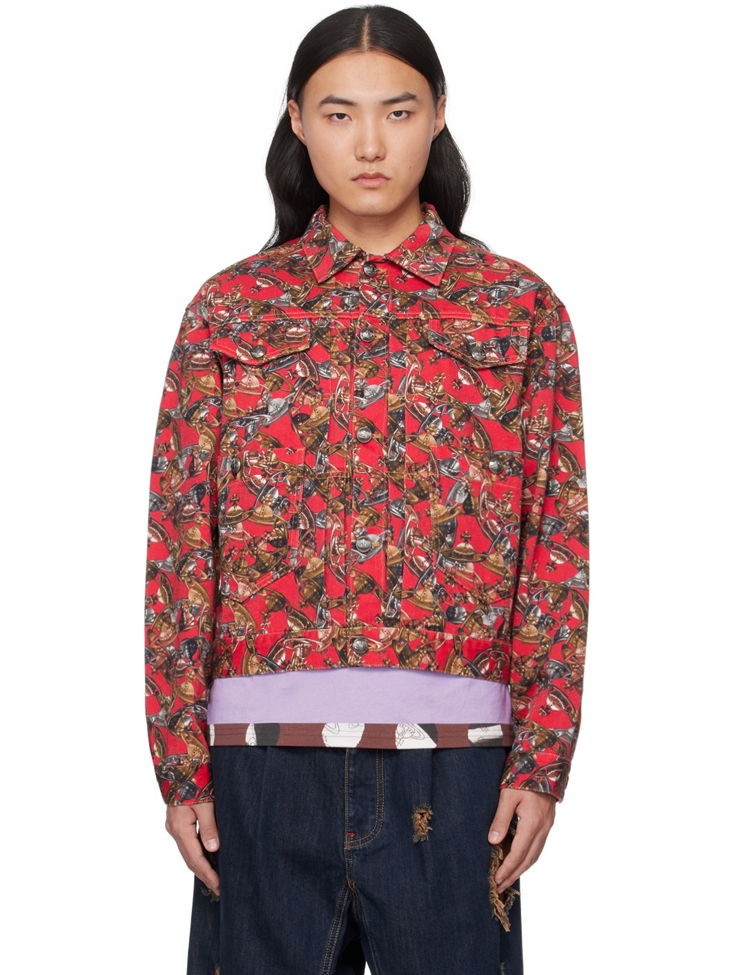 Red Marlene Denim Jacket - 1