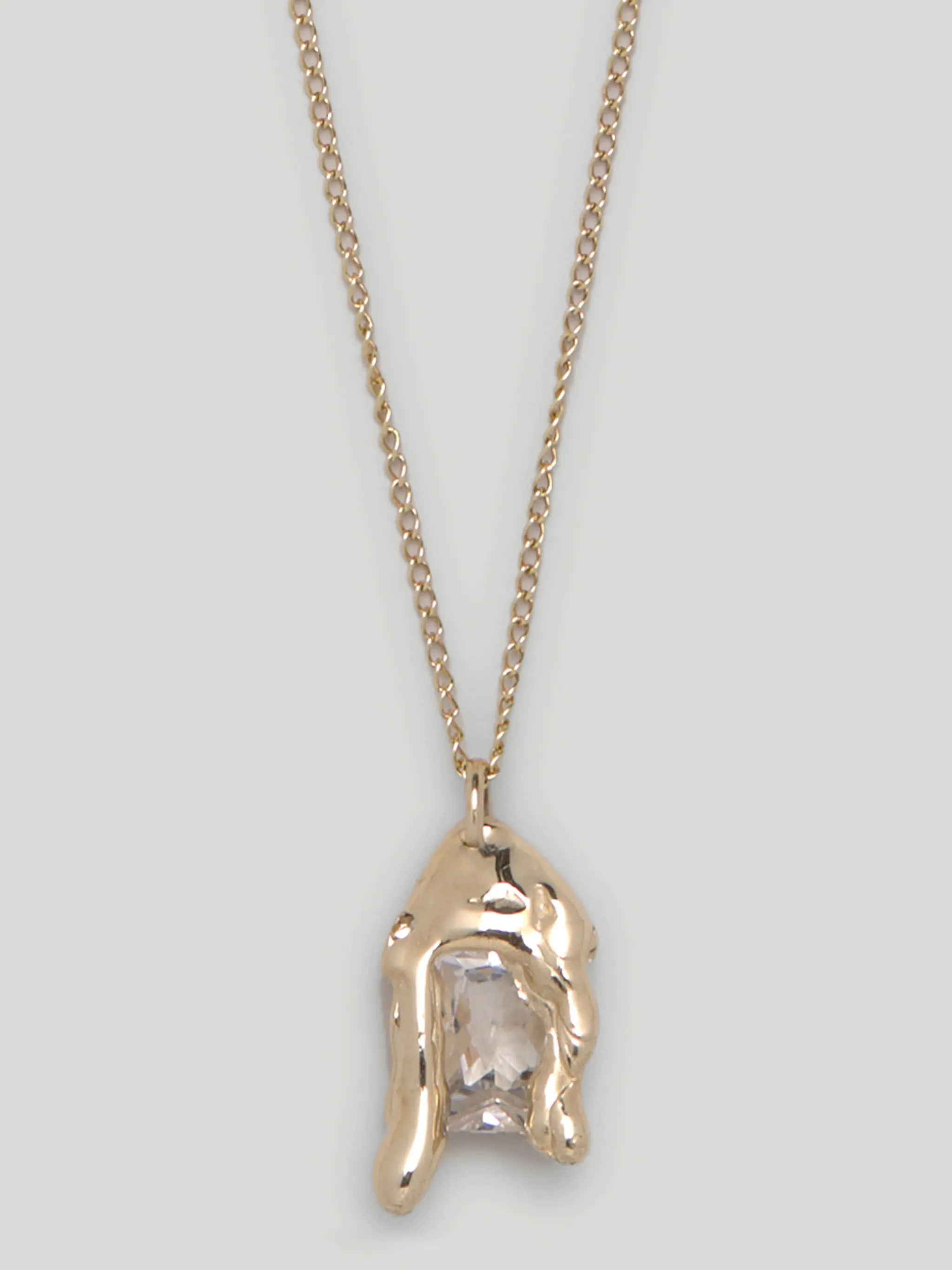 MELTING WAX CLEAR CHARM NECKLACE - 1