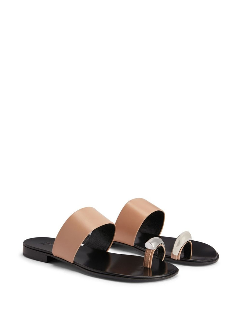 Giuseppe Zanotti Norbert leather slides outlook