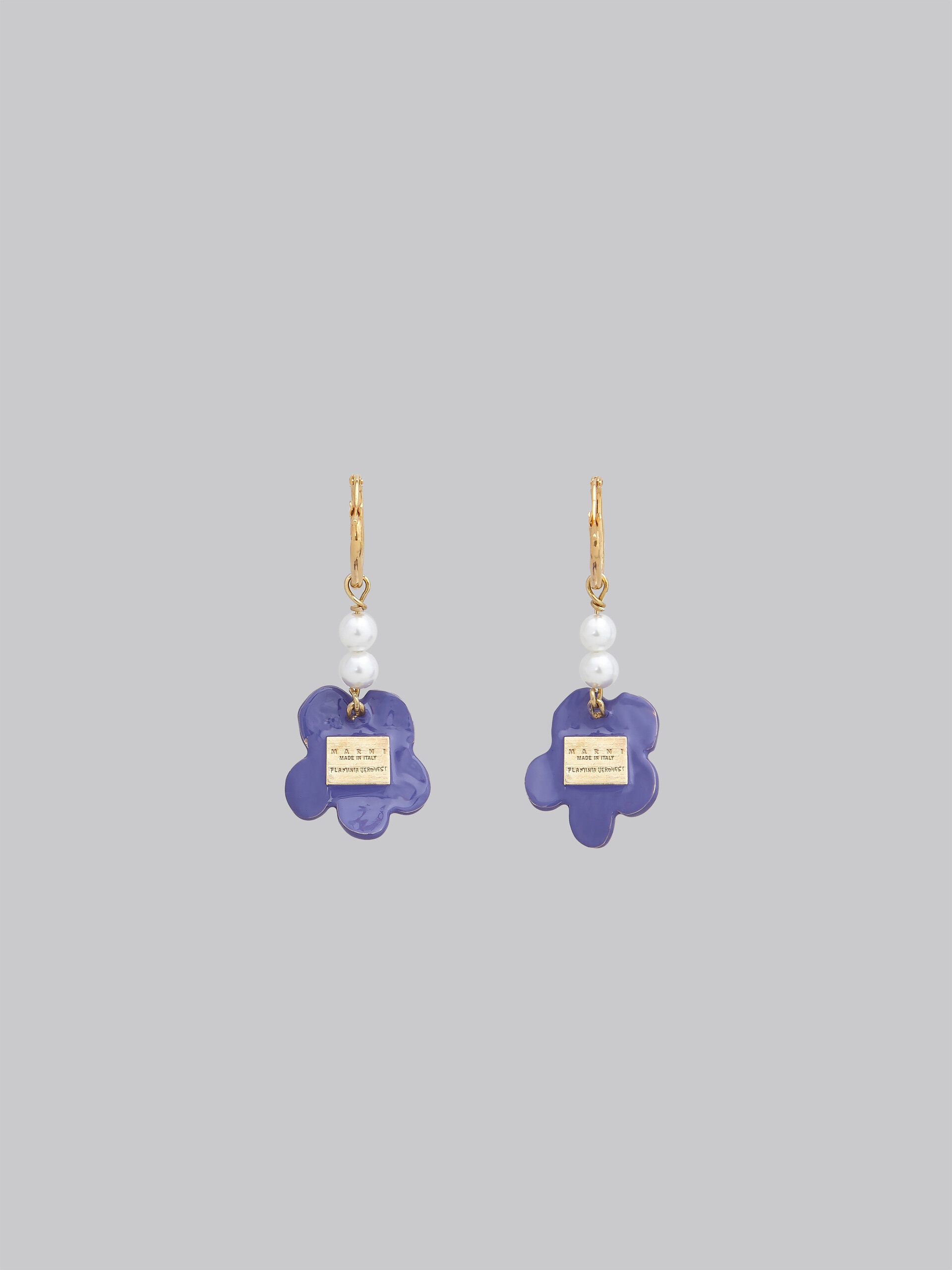 PURPLE FLORAL EARRINGS - 3