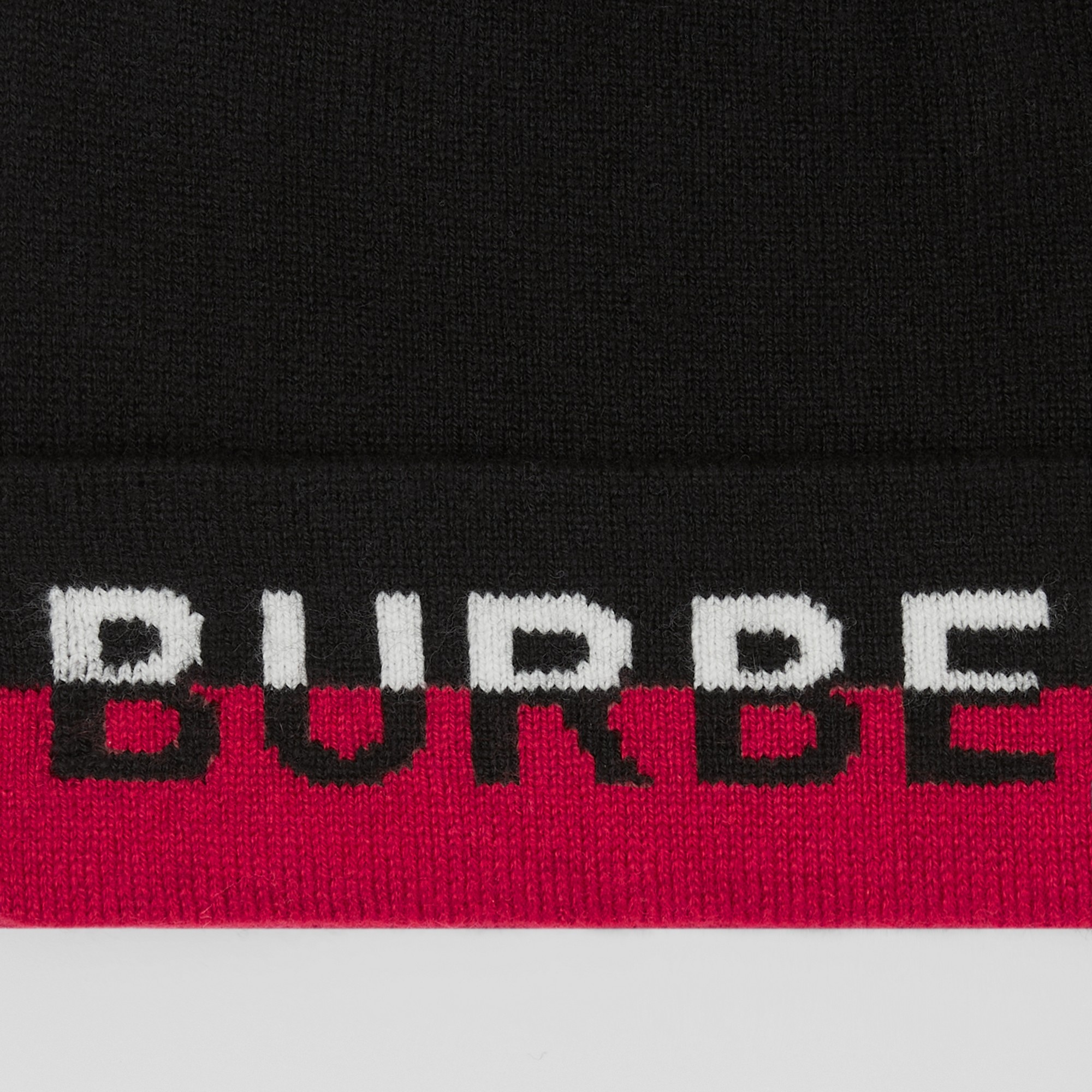 Logo Intarsia Cashmere Blend Beanie - 2