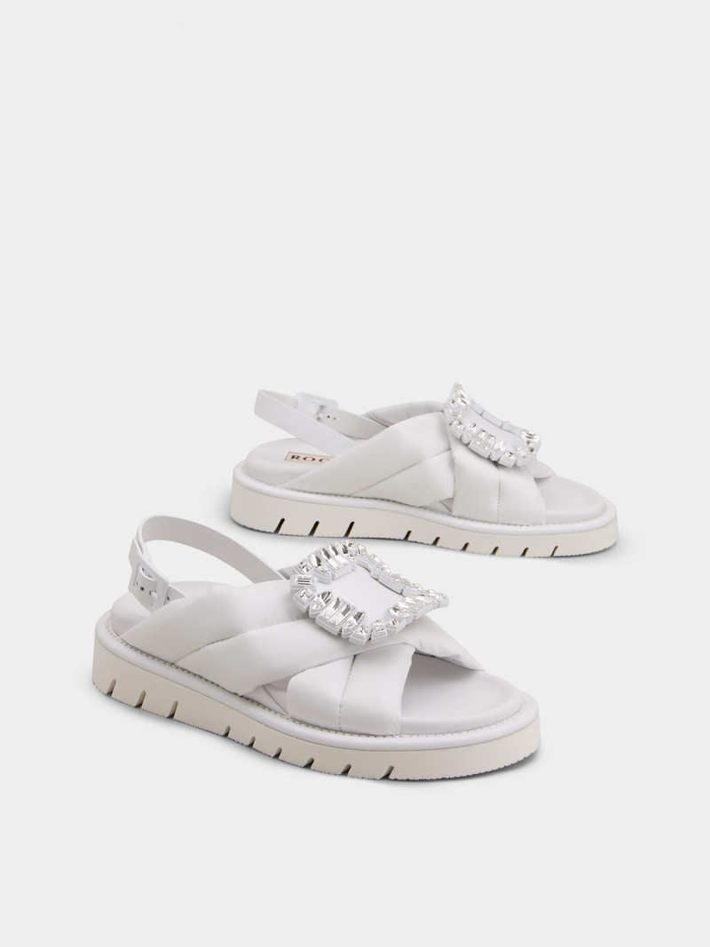 Viv' Winter Strass Buckle Sandals in Technical Fabrics 2