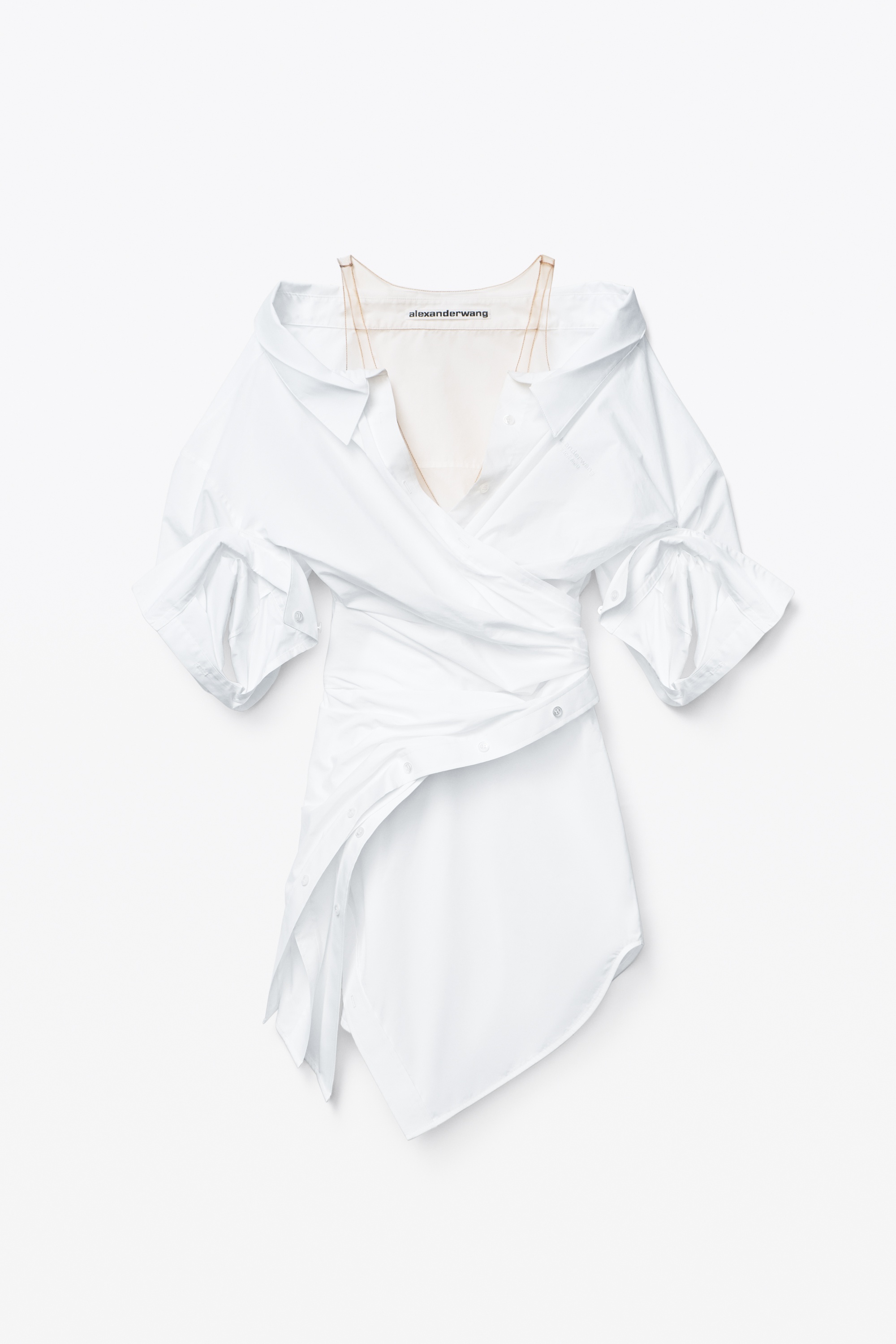 DECONSTRUCTED SHIRTDRESS IN COTTON - 1