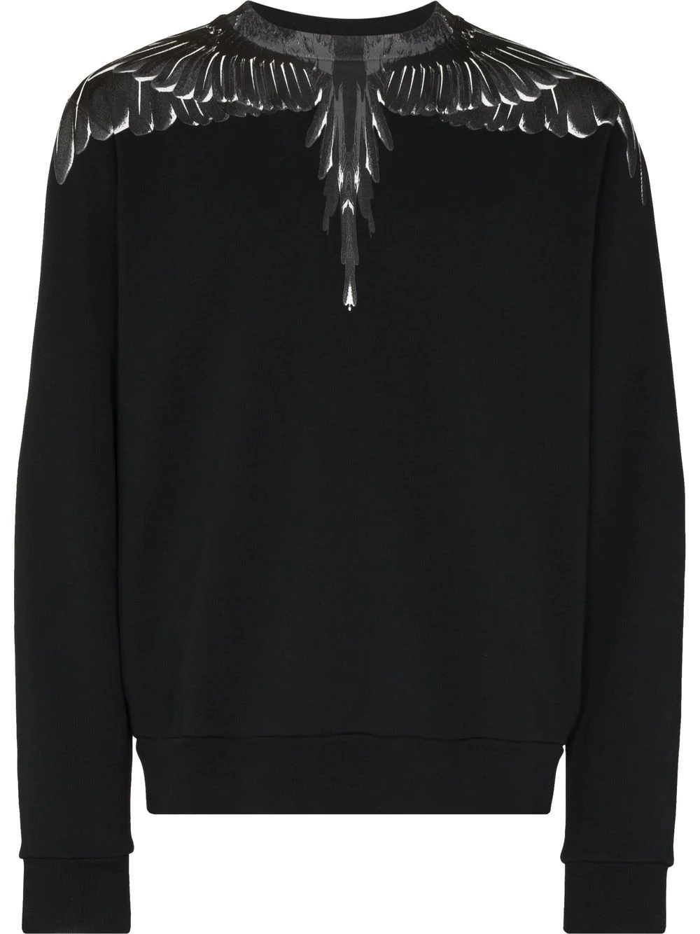 Wings-print crew-neck sweatshirt - 1