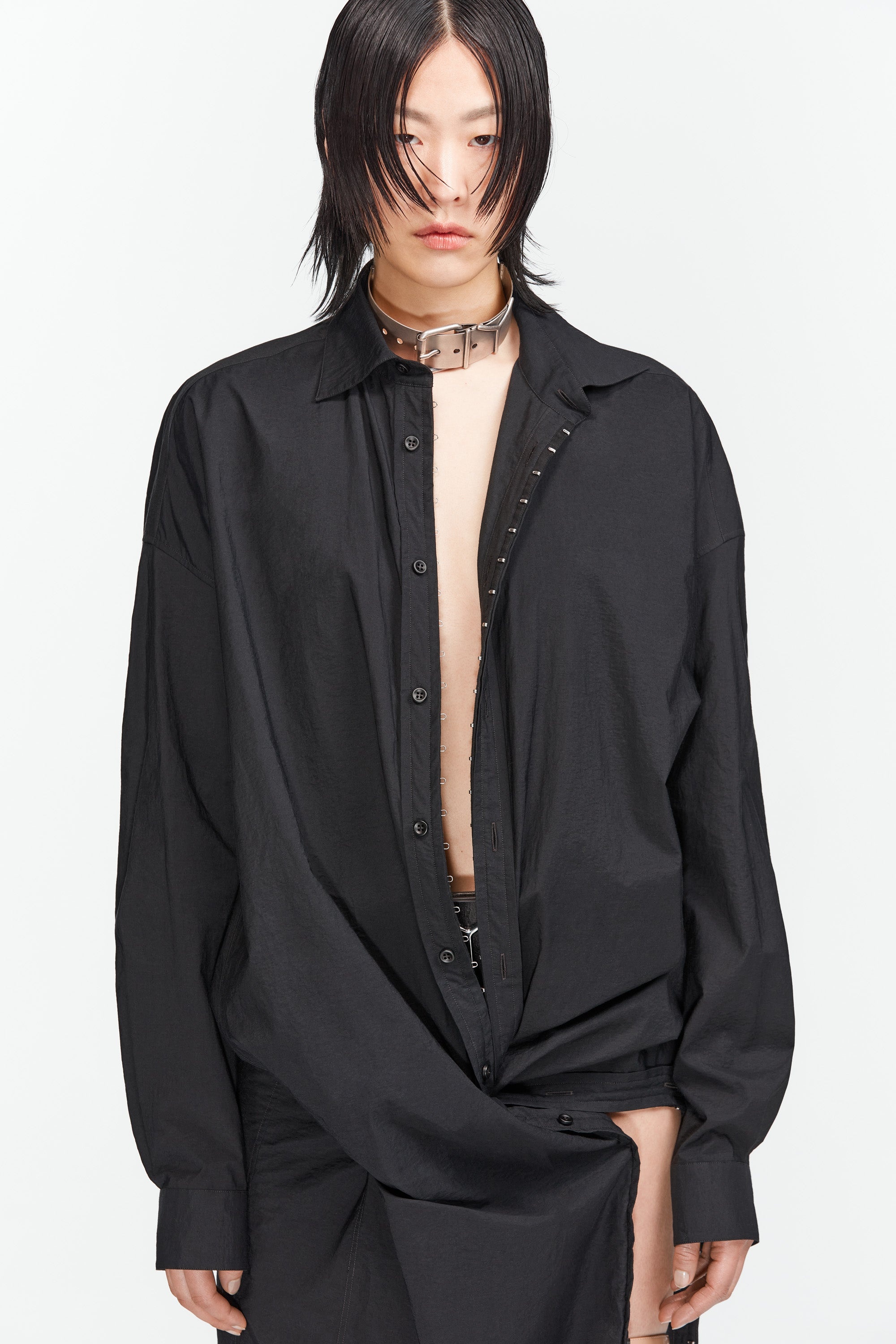 Hook and Eye Shirt Dress - 2
